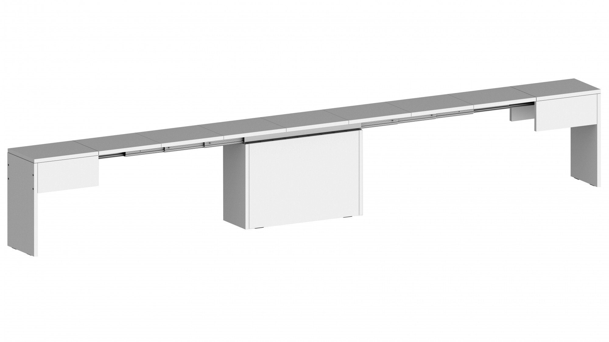 INOSIGN Zitbank Praktika, Zitbank, Bank met uittrekfunctie, uittrekbaar van 66 naar 290 cm (1 stuk)