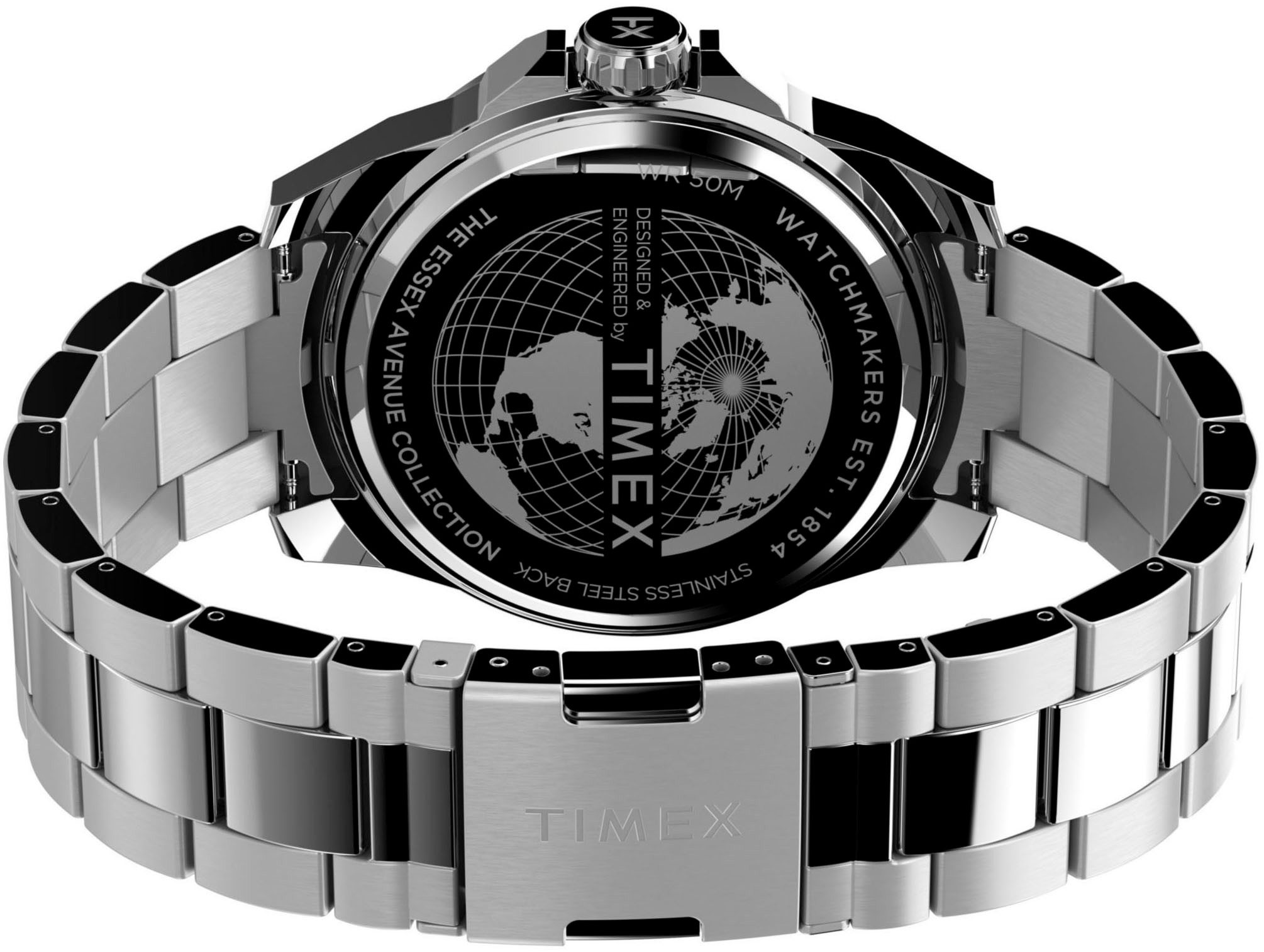 Timex Kwartshorloge Essex Horloge, herenhorloge, datum, lichtgevende wijzers, mineraalglas, analoog