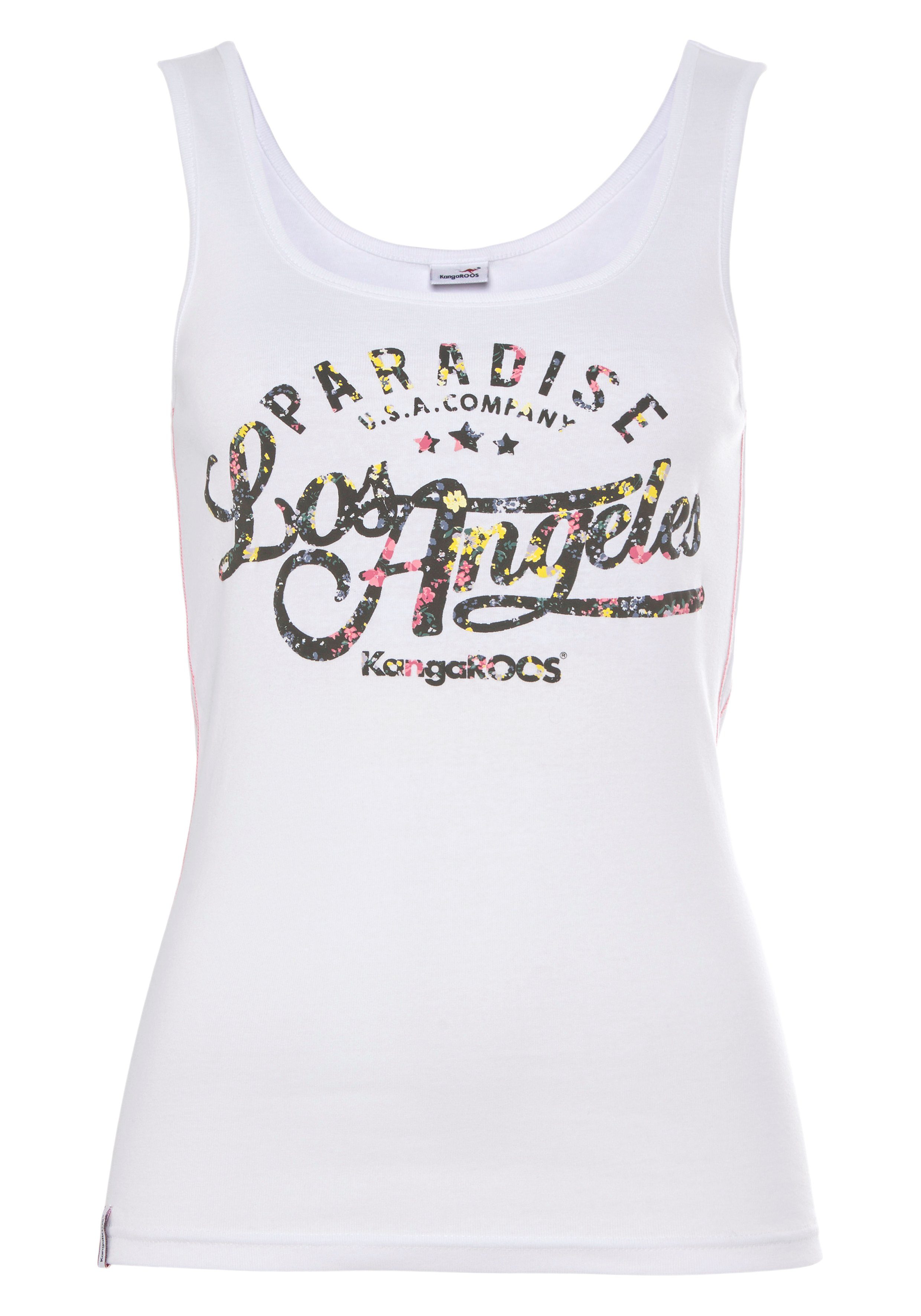 KangaROOS Tanktop met bloemige puff-print