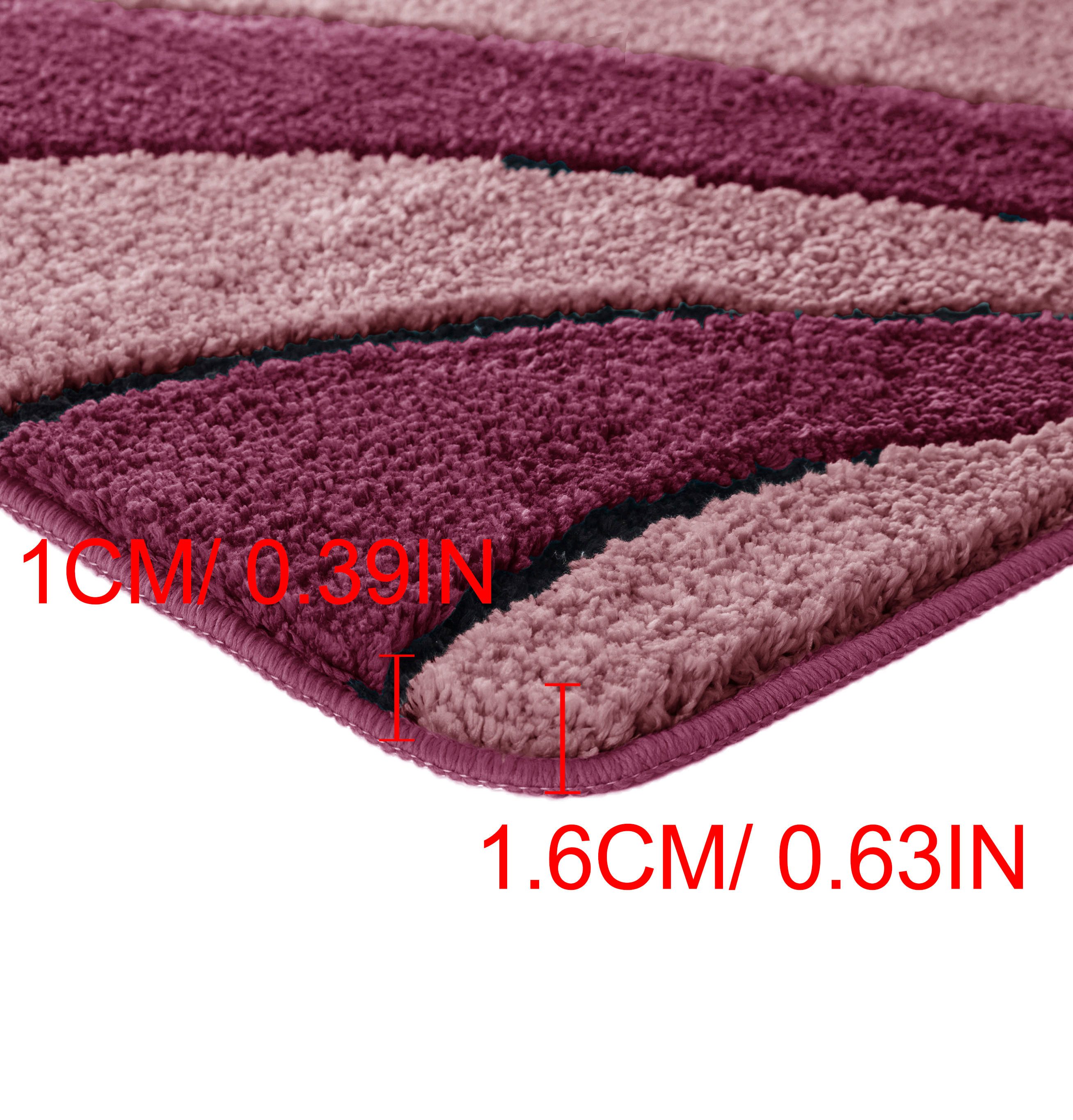 my home Badmat Anna, badmat, badkamer tapijt Badkleed, hoog-laag effect, modern, zacht, golven (1 stuk)