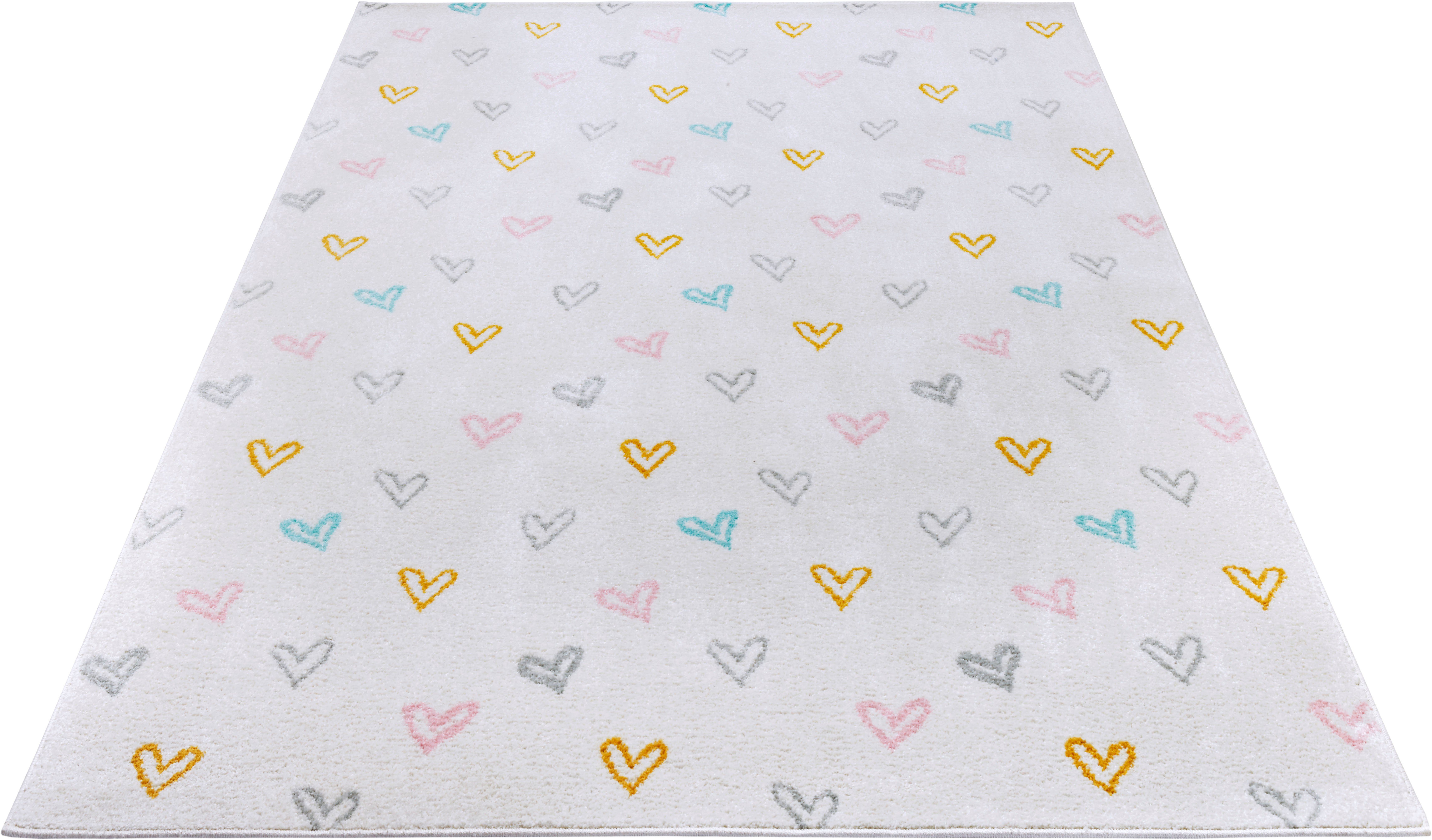 HANSE Home Kindervloerkleed Adventures Hearts Speeltapijt, stevig, kinderkamer, kortpolig, speelondergrond
