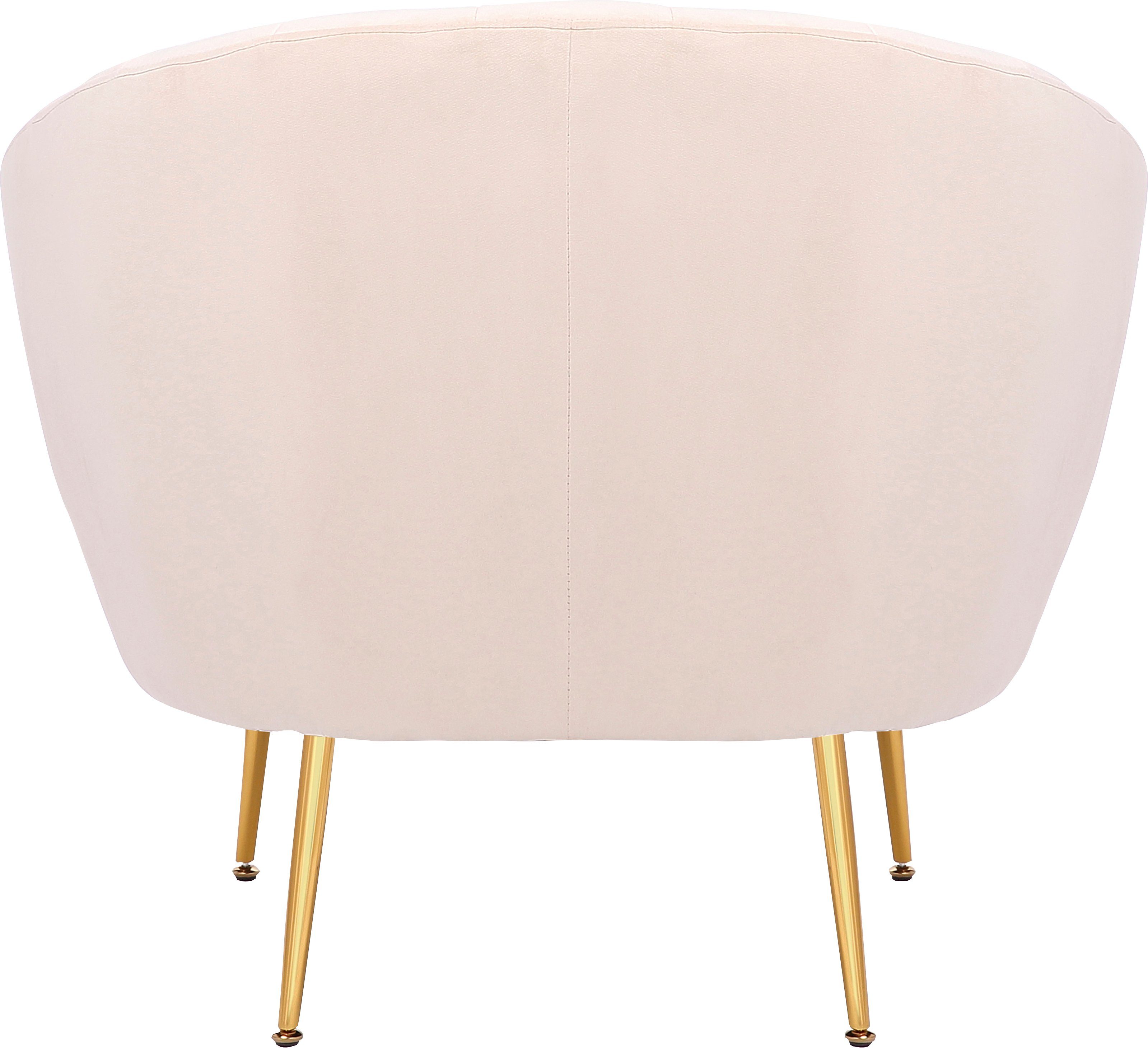 Kayoom Fauteuil Sofa Doreen 125, comfortabele fauteuil, eentonig ontwerp modern, ruimtebesparend, onderhoudsvriendelijk, fluwelen bekleding van stof (1 stuk)