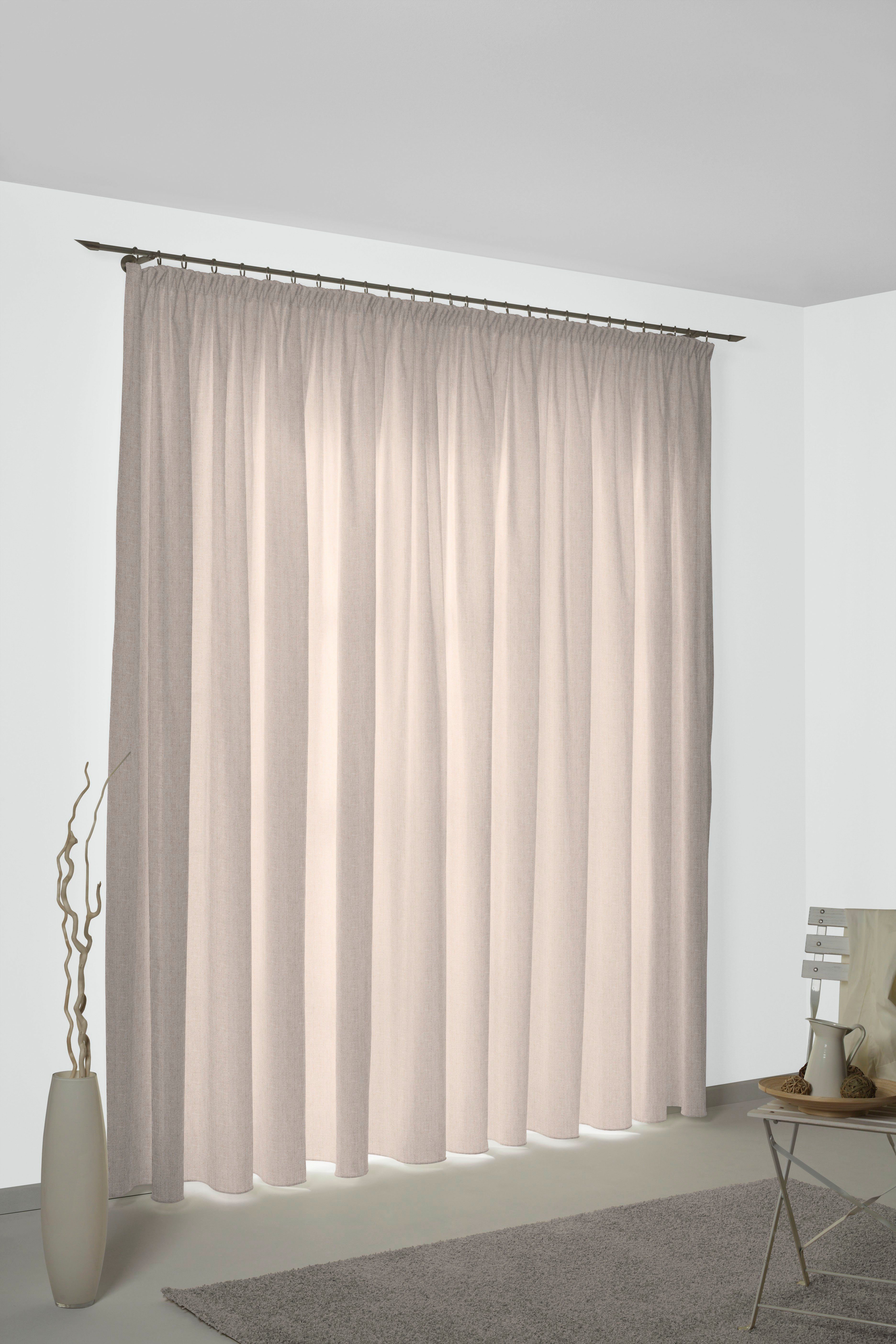 Wirth Gordijn Torbole (1 stuk) kant & klaar gordijnen maat 132 cm x 225 cm bruin
