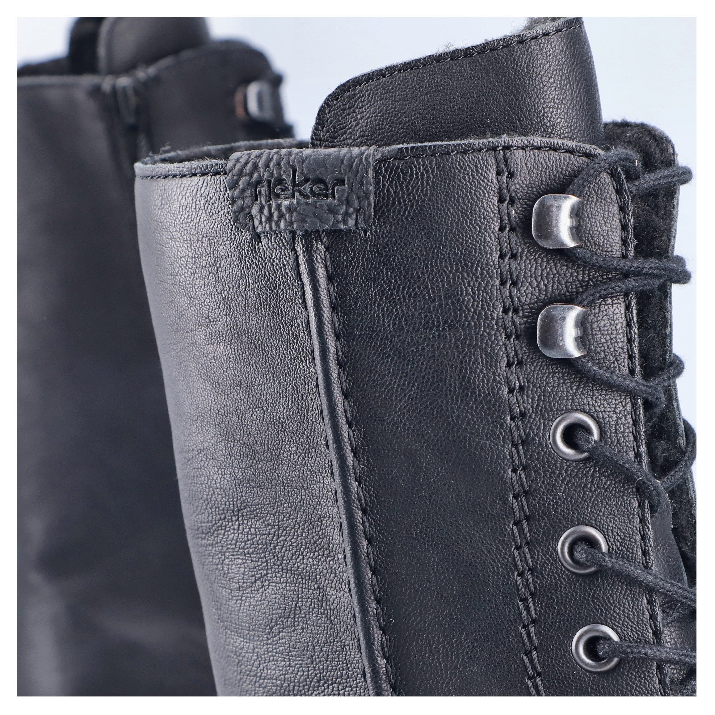 Rieker Winterlaarsjes , blokhak, veterschoenen, veterschoenen met warme voering