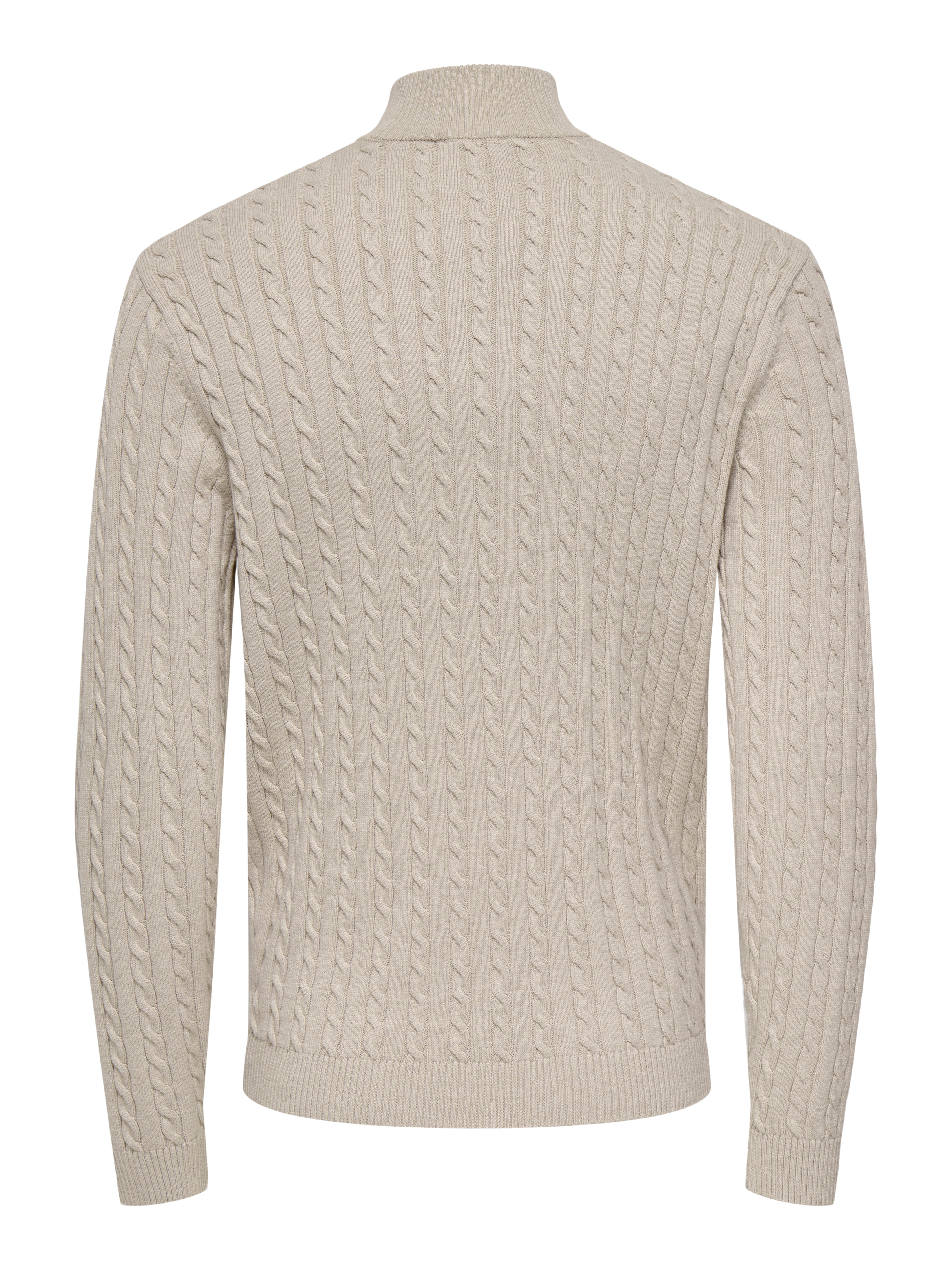 ONLY & SONS Schipperstrui ONSLOUI REG 12 CABEL HALF ZIP KNIT