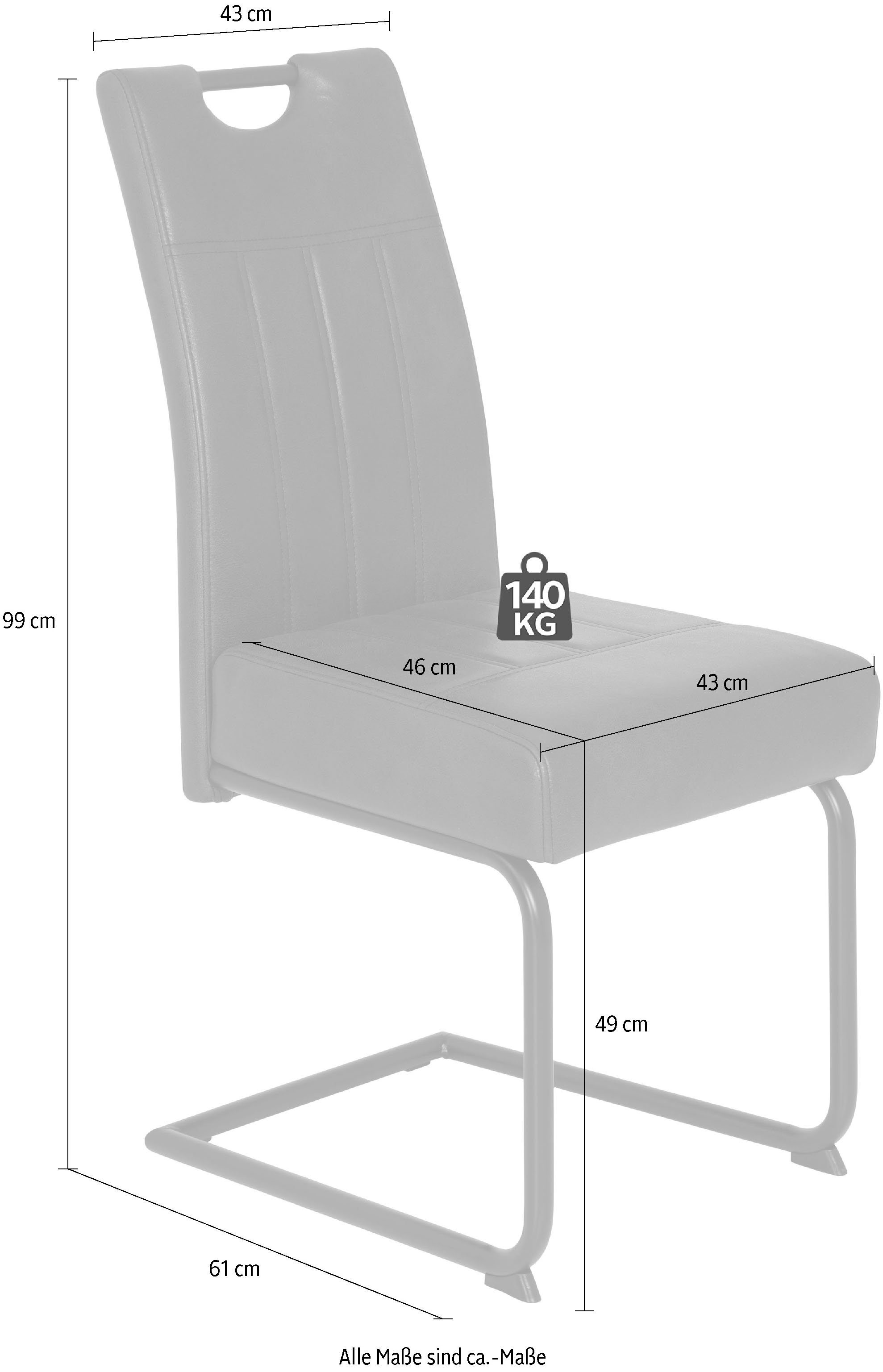 HELA Eetkamerstoel Betty 2 of 4 stuks, met binnenvering bekleding (set)