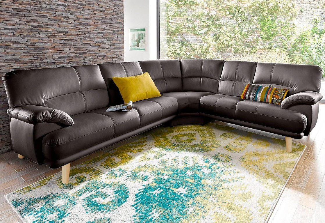 TRENDMANUFAKTUR Hoekbank Cecilia, Italiaans design, modern en comfortabel, L-vorm