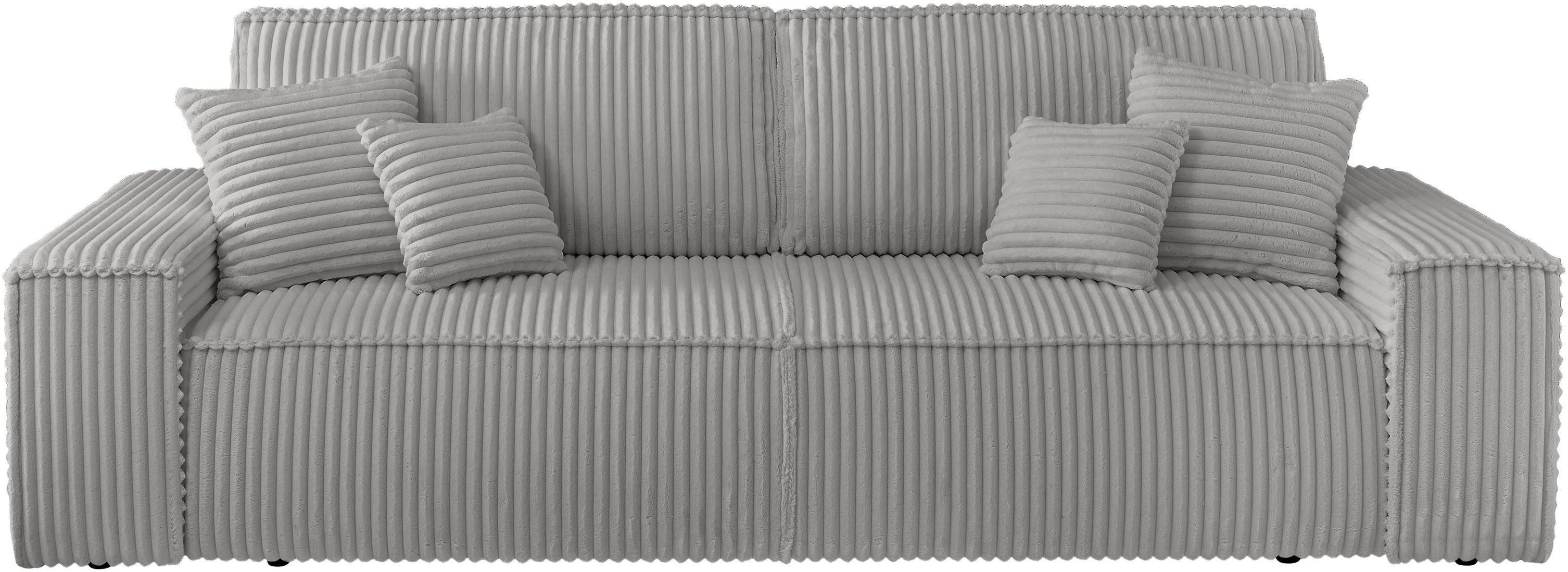 andas 3-zitsbank FINNLEY slaapbank 257 cm, slaapfunctie met bedlade (200/136cm)