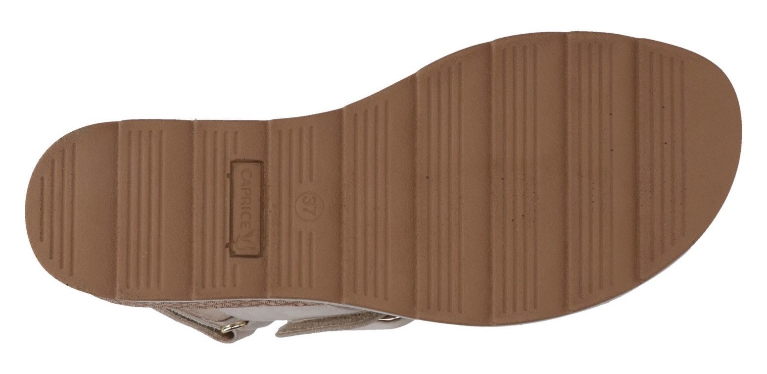 Caprice Sleehaksandaaltjes , zomerschoen, riem-sandaal in comfortabele breedte