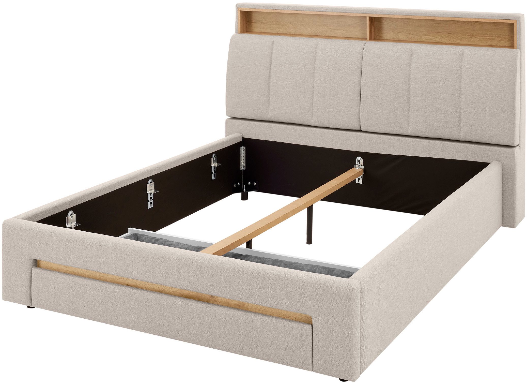 INOSIGN Gestoffeerd bed CiTY/GiRON,, gepolsterd opbergbed, met LED-verlichting Bedkisten met hondenbed of als opbergruimte, opklapbare hoofdeinden