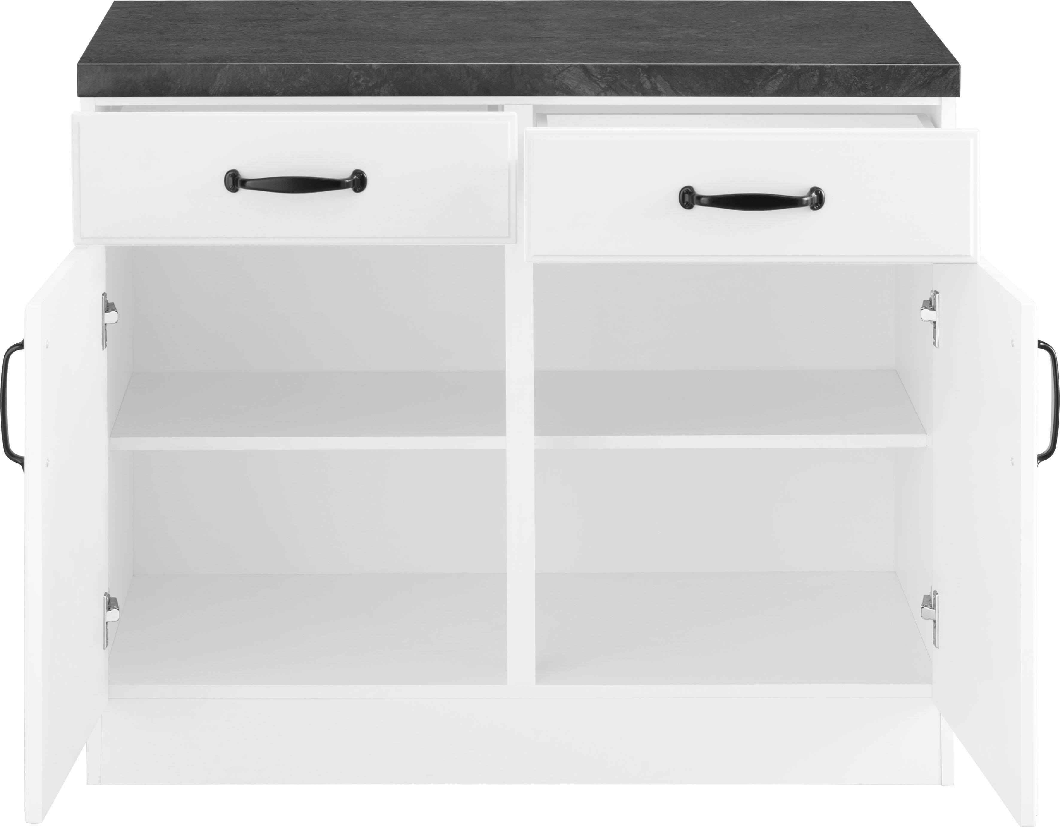 wiho Küchen Onderkast Erla 100 cm breed met vakkenfront