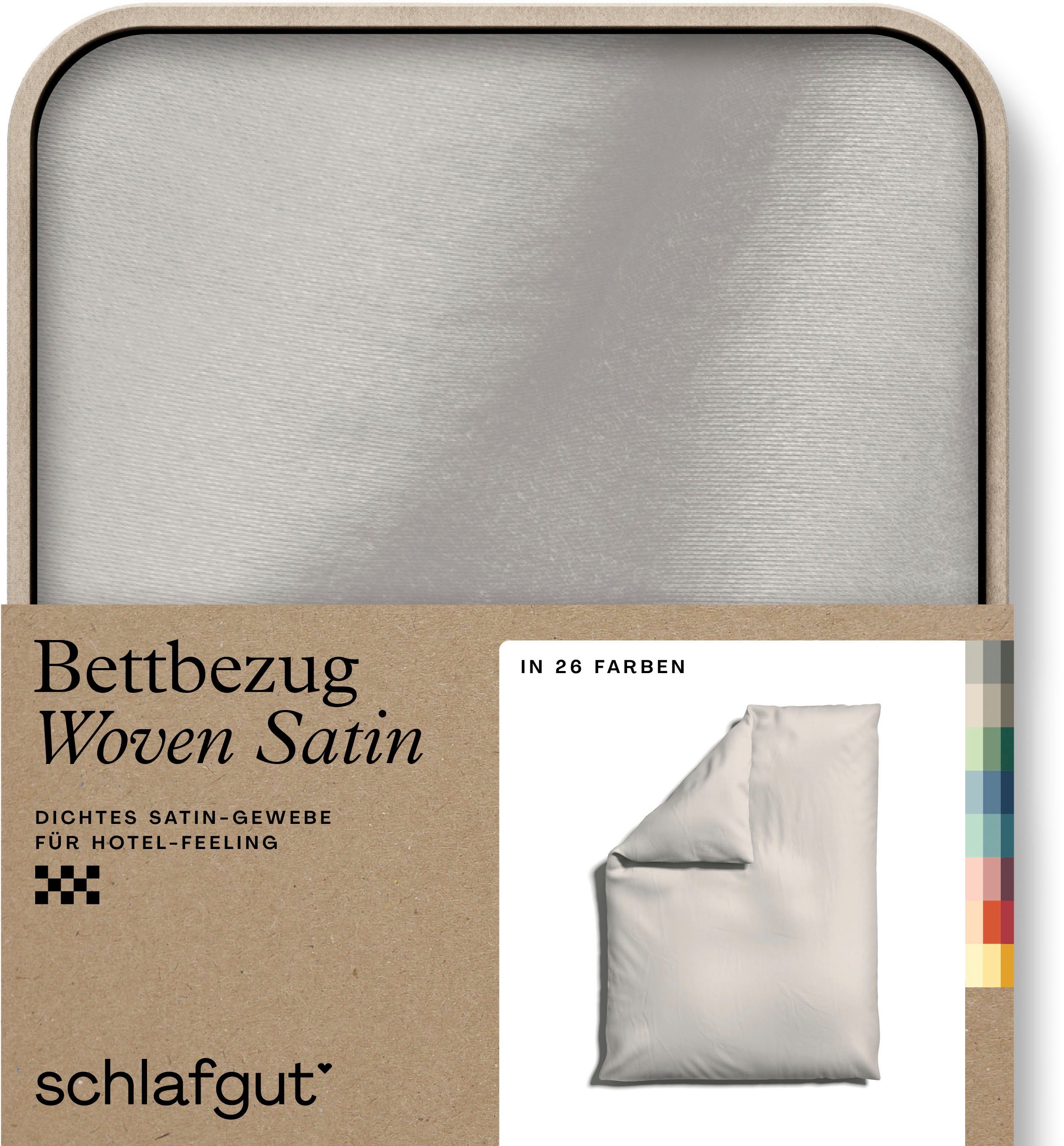 Schlafgut Dekbedovertrek Woven Satin bijzonder dicht geweven, mix & match: bijpassende kussenhoes ve