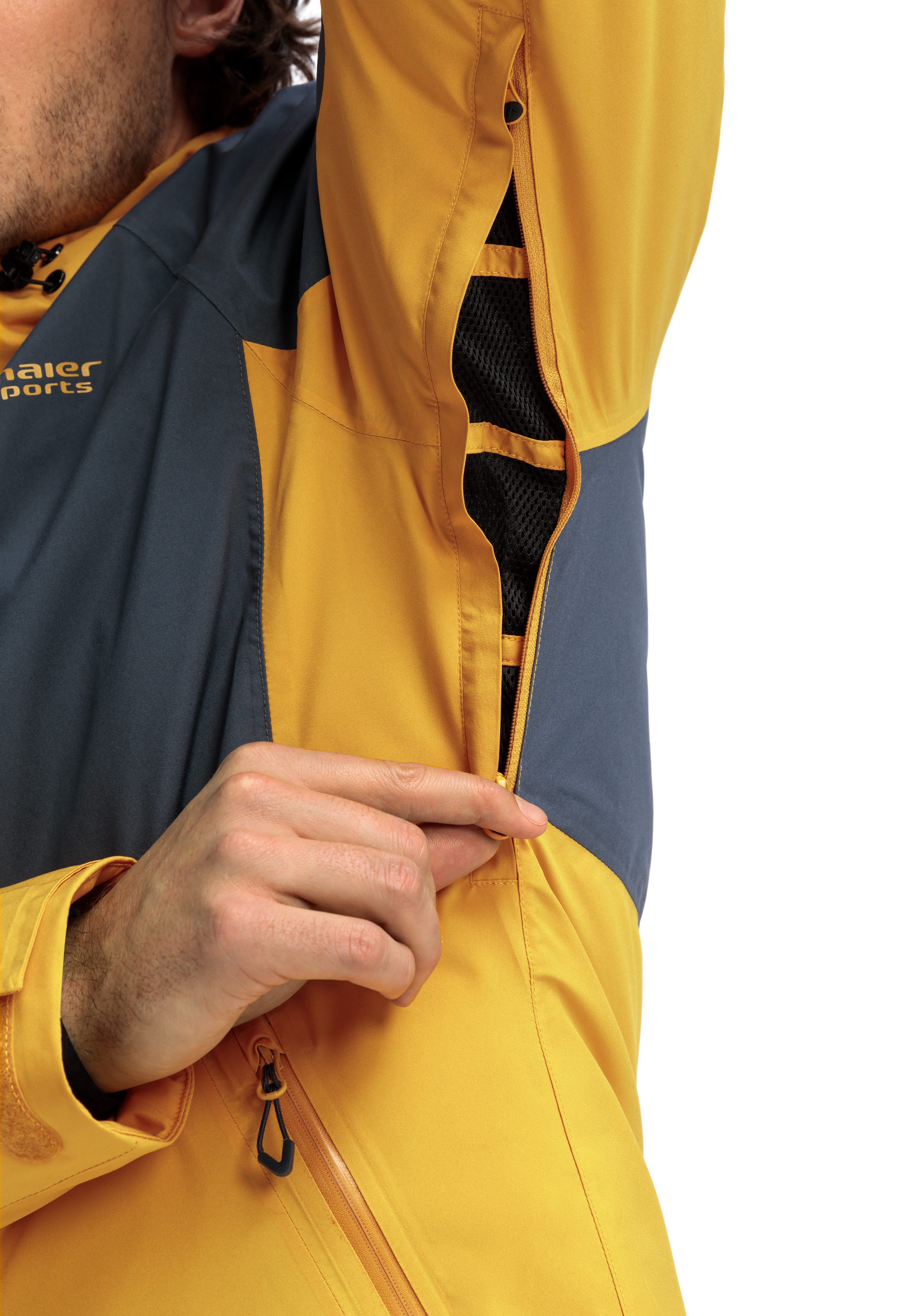 Maier Sports Functioneel jack Metor Move M Heren outdoorjas waterdicht ritszakken capuchon