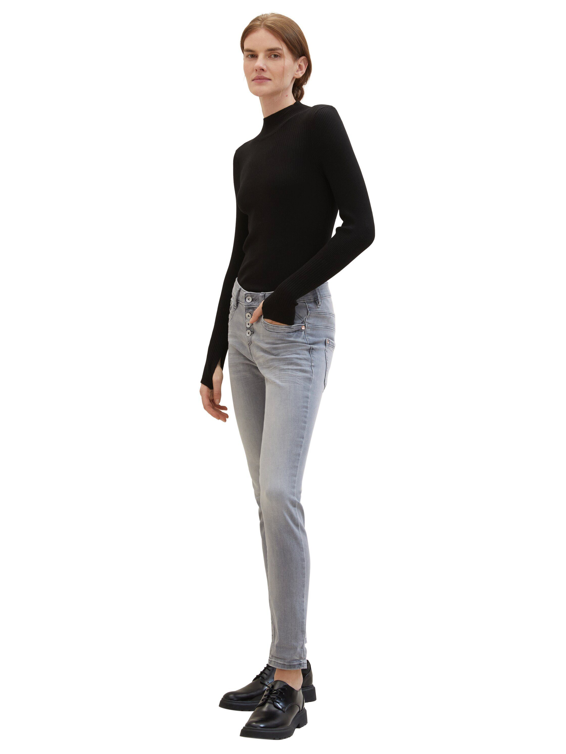 Tom Tailor Tapered jeans met knoopsluiting