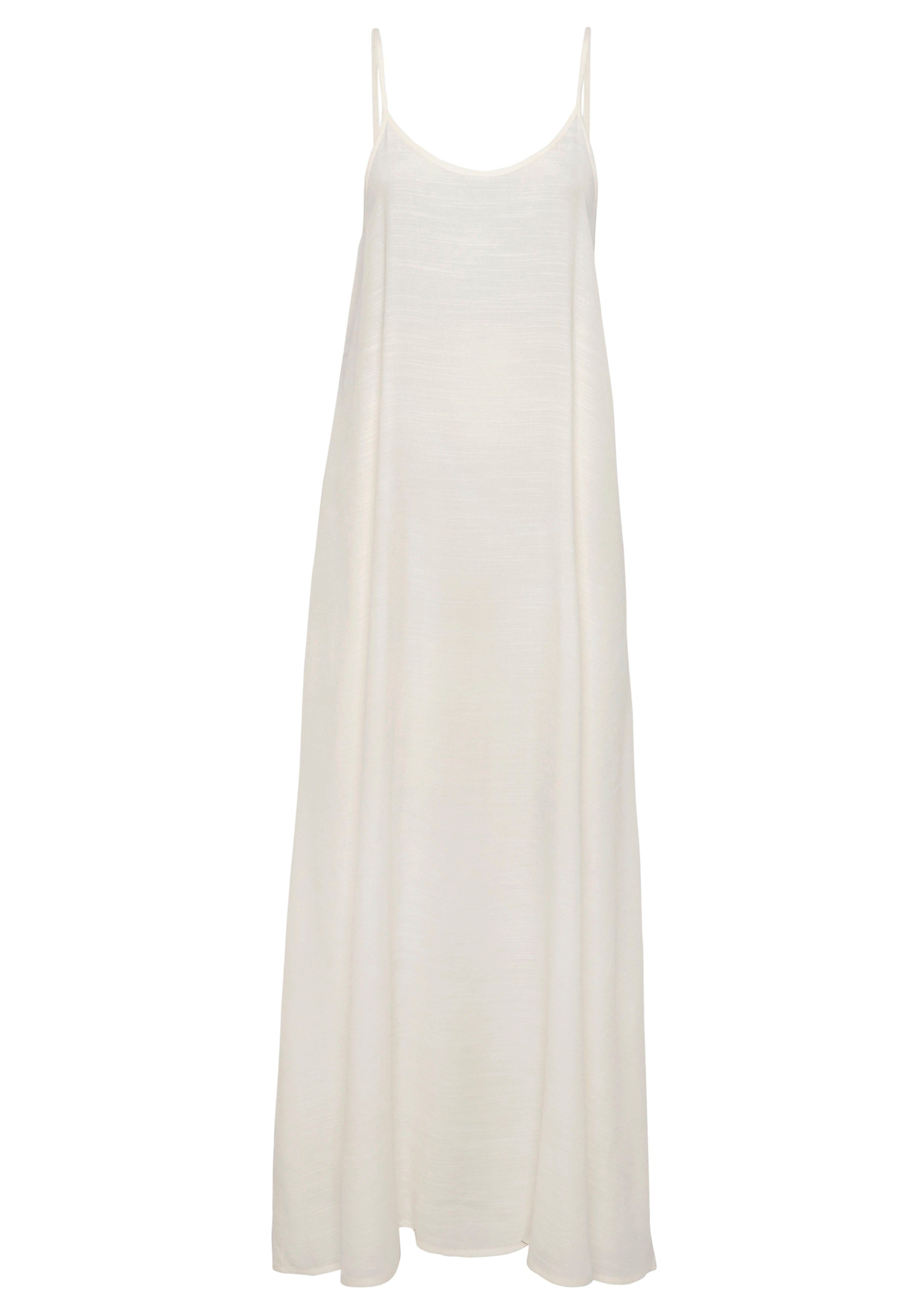 Lascana Maxi-jurk met ronde hals, luchtige zomerjurk, strandjurk