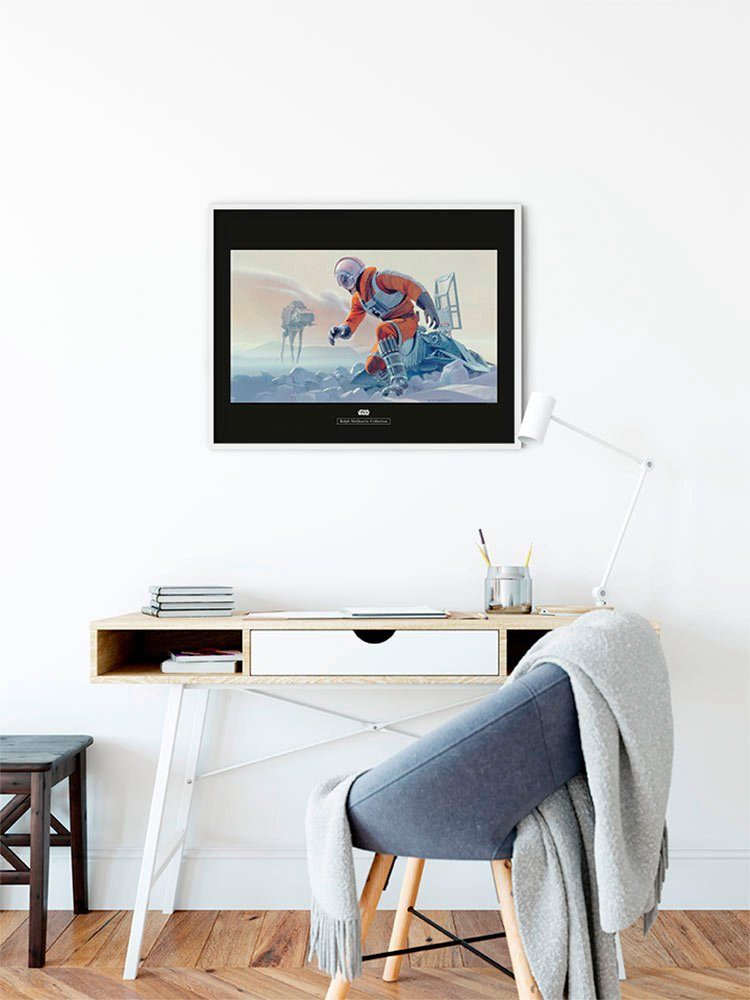 Komar Wanddecoratie Star Wars Classic RMQ Hoth Battle piloot Wanddecoratie voor de kinderkamer - zonder lijst (1 stuk)