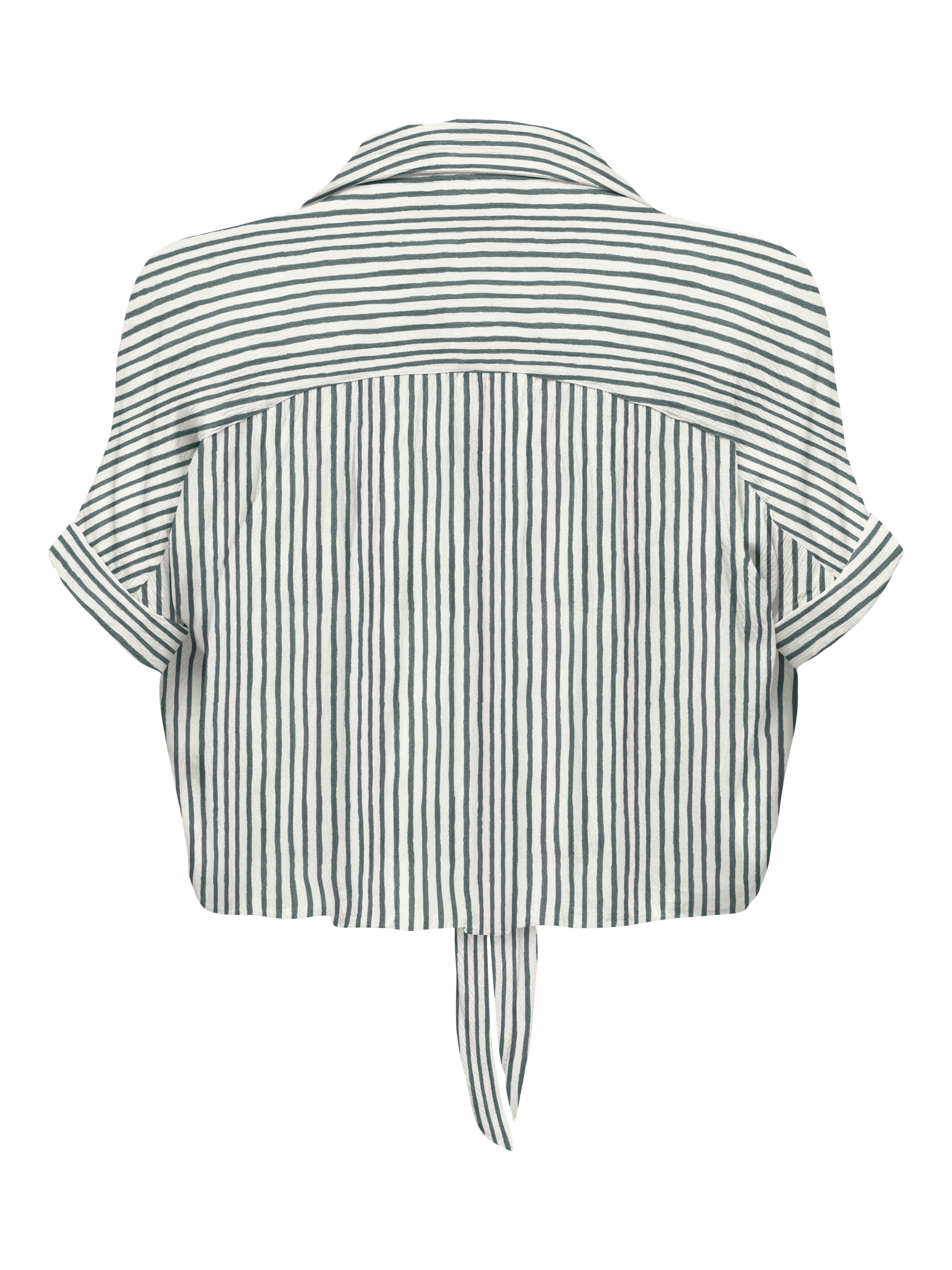 Only Blouse met korte mouwen ONLPAULA LIFE S/S TIE SHIRT WVN NOOS