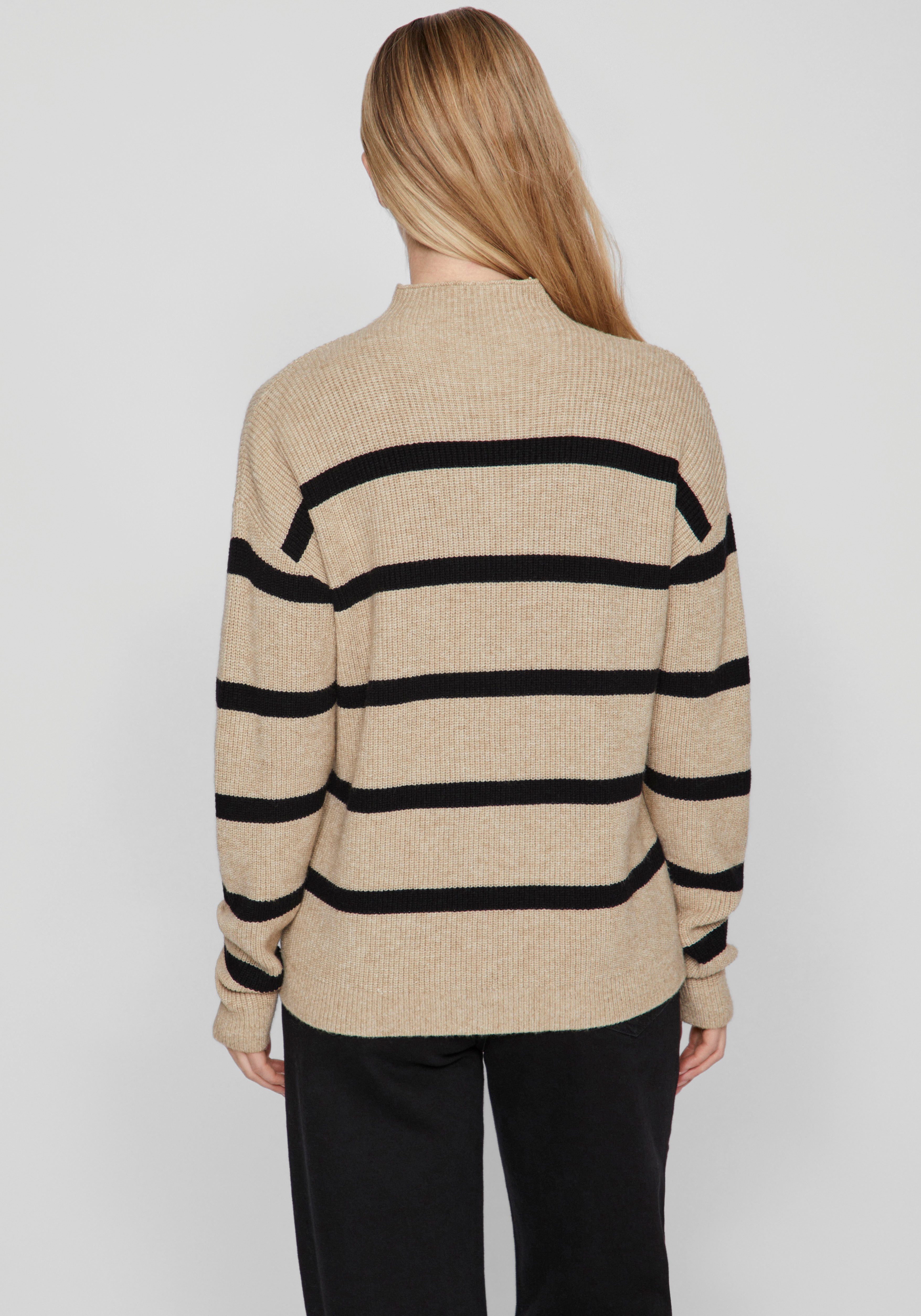 Vila Trui met staande kraag VIRIL MOCKNECK L/S KNIT RIB TOP 2- NOOS