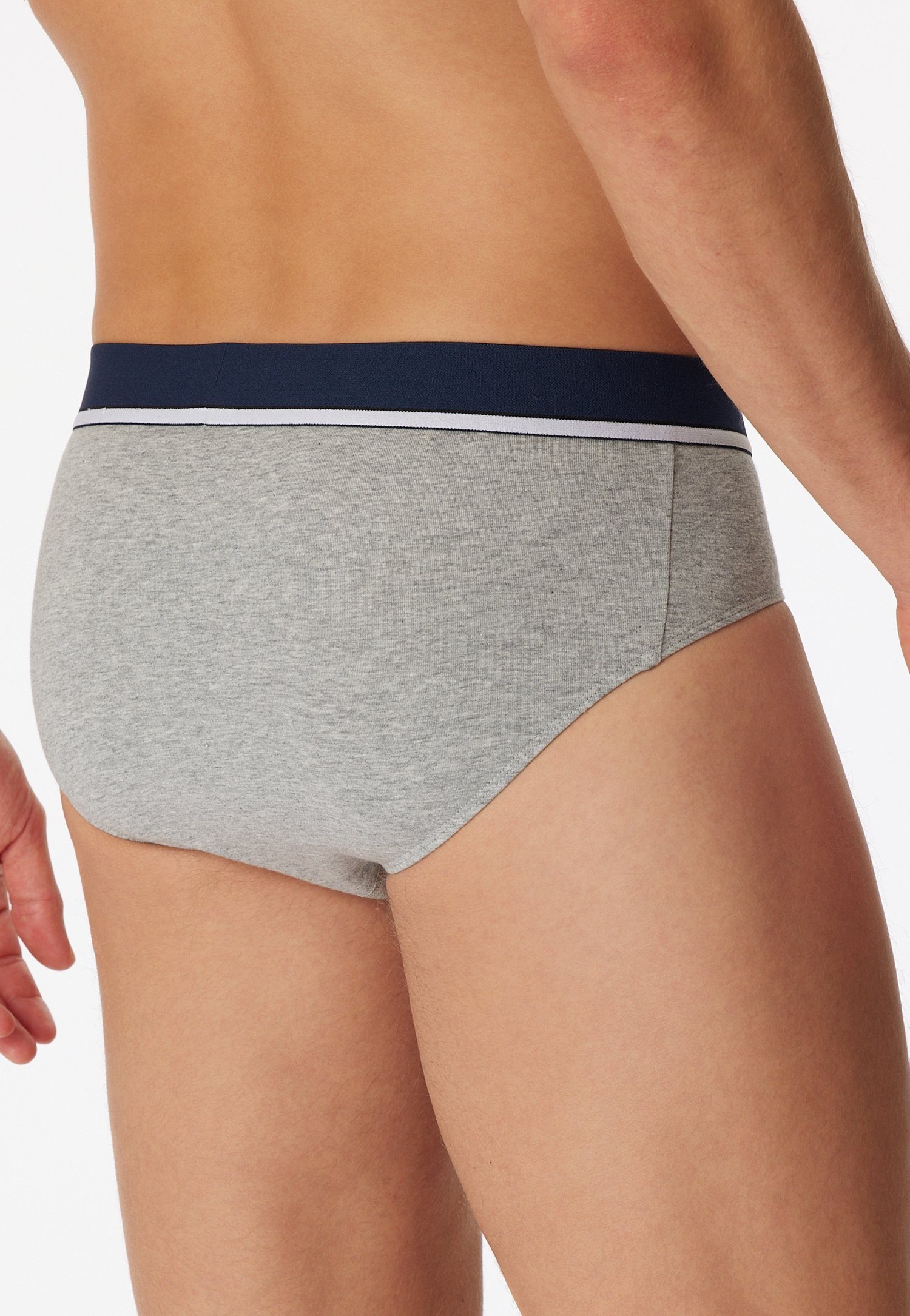 Schiesser Rio-slip 95/5 met sportieve logo-webgummiband met smalle witte aanzet (3 stuks)