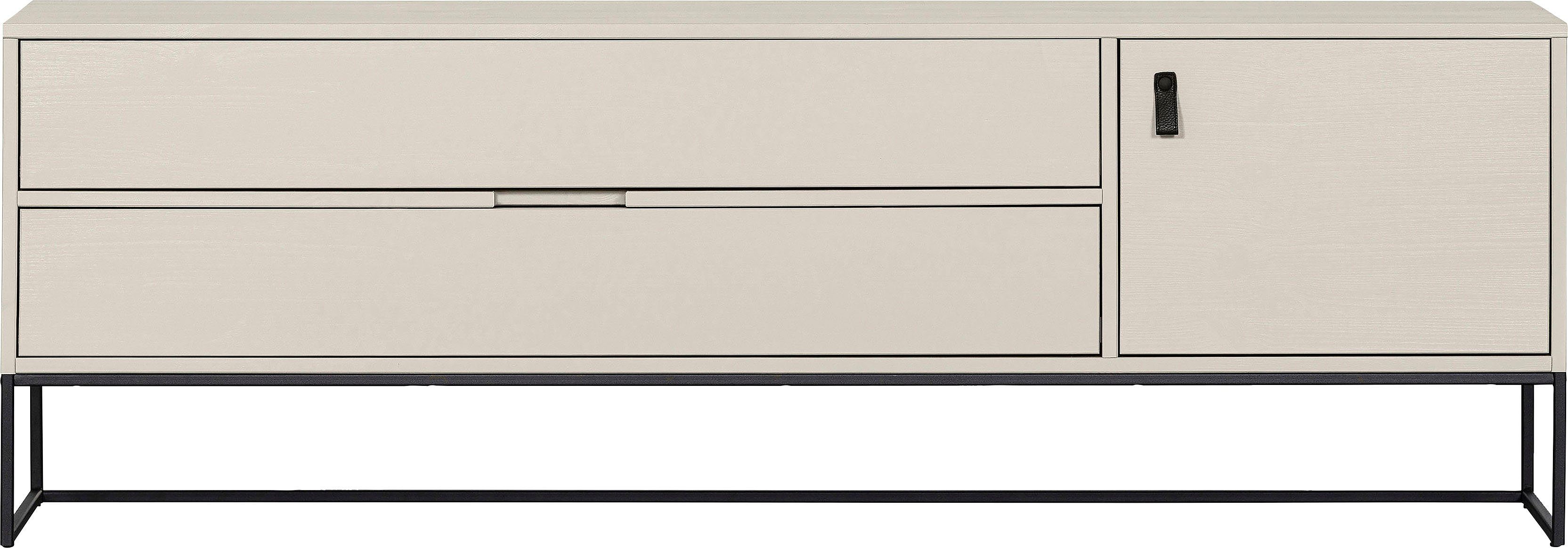 WOOOD Tv-meubel Silas TV-Lowboard Commode, 2 lades en 1 deur, veel opbergruimte, breedte 120 of 180 cm lowboards wit