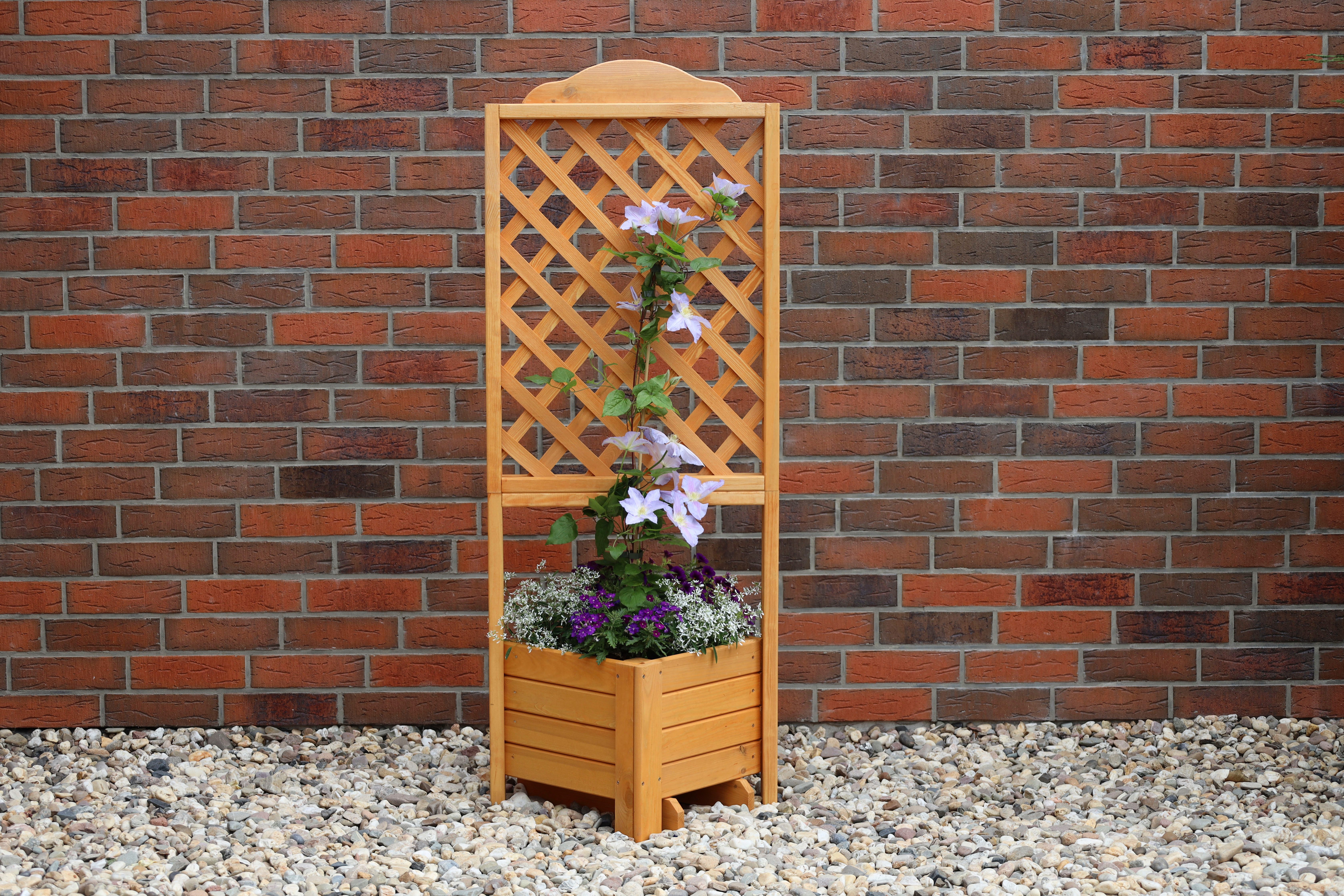 promadino Rek Hoektrellis met plantenbak, bxdxh: 38x38x140 cm