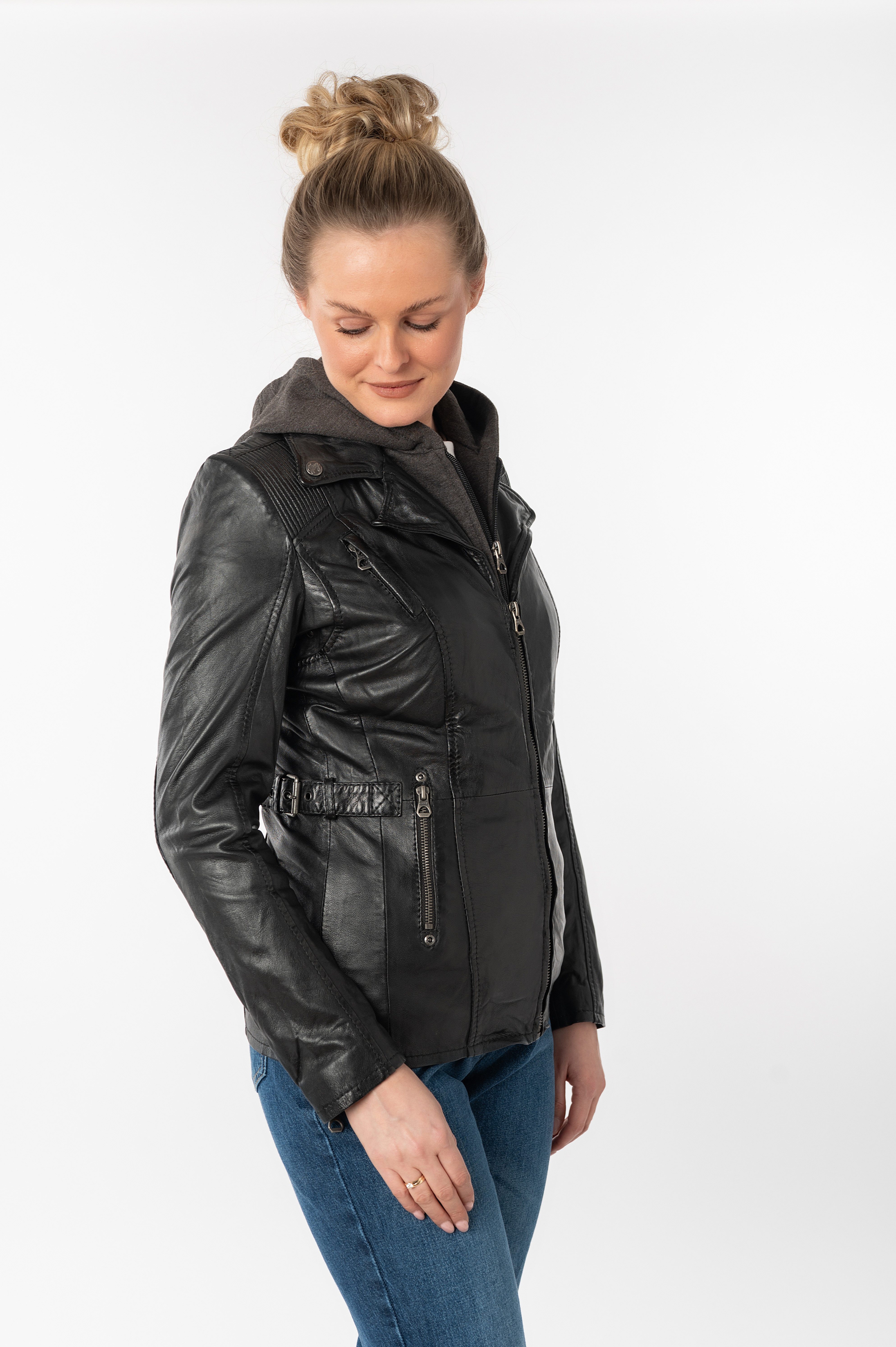 Mauritius Leren jack Adelyn 2-in-1 leren jack
