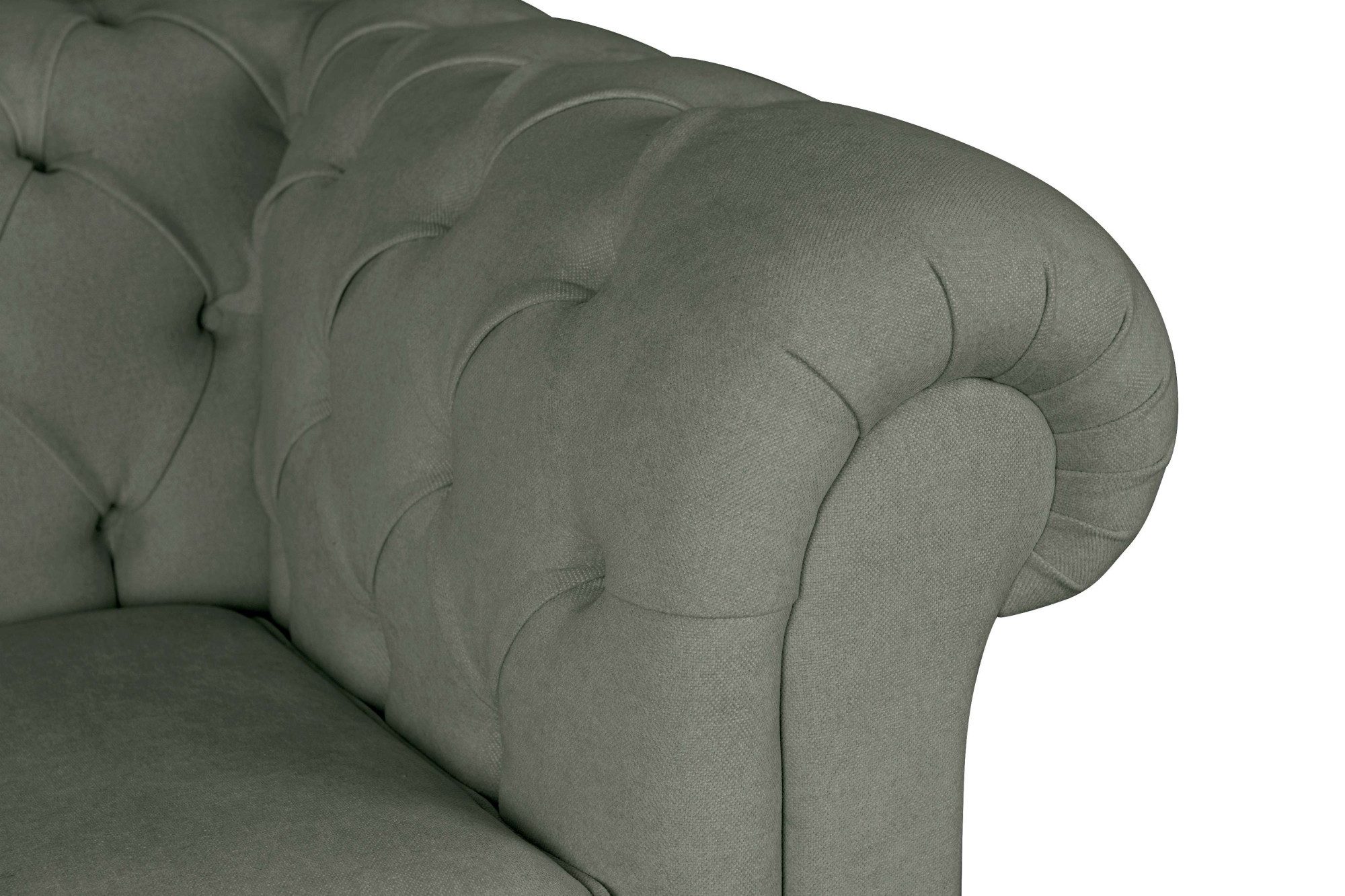 Home affaire 2-zitsbank CHARENTE, Chesterfield bank, golfvering, afmetingen: B/D/H: 147/89/74 cm