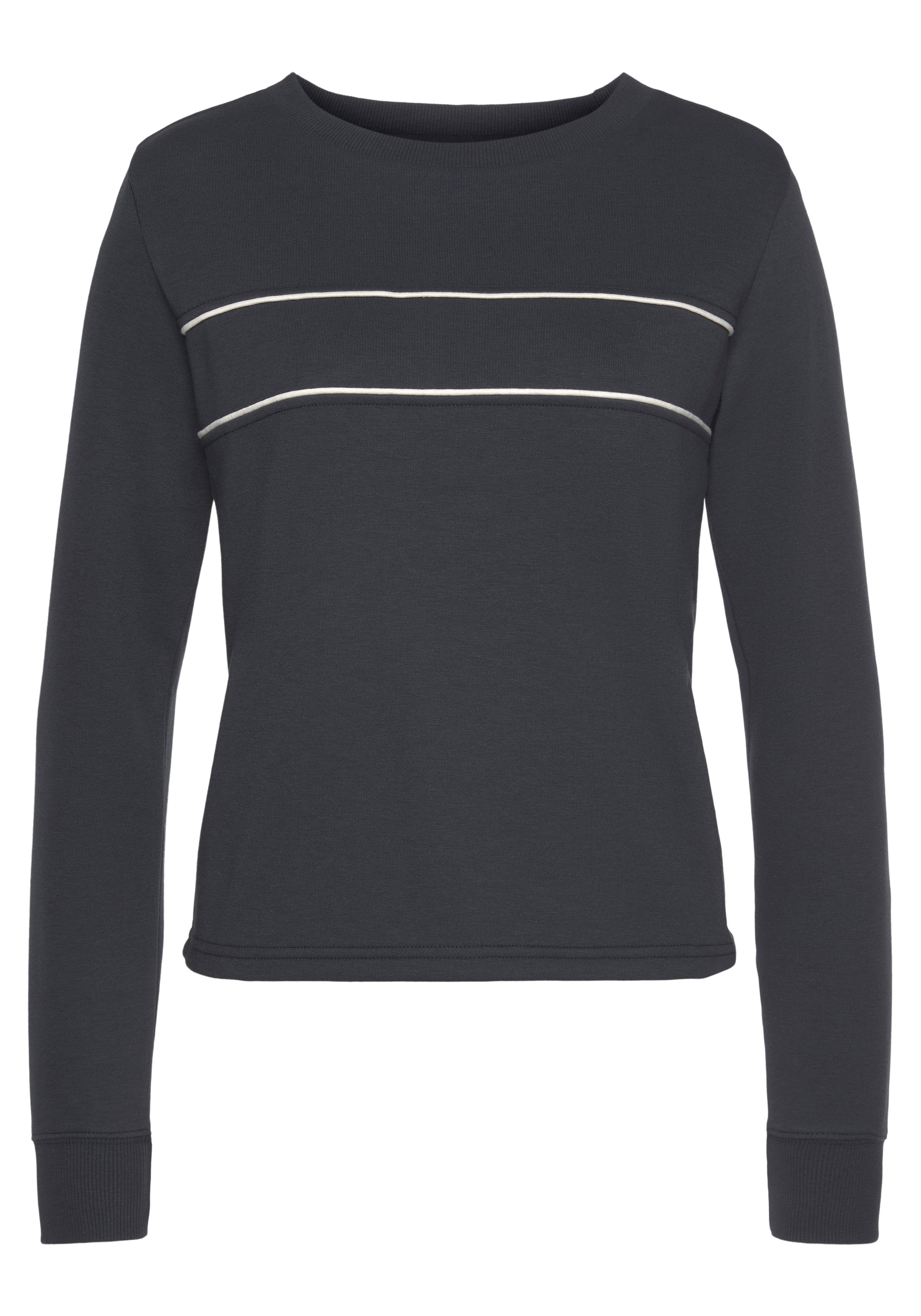 H.I.S Sweatshirt met piping op de borst, loungewear