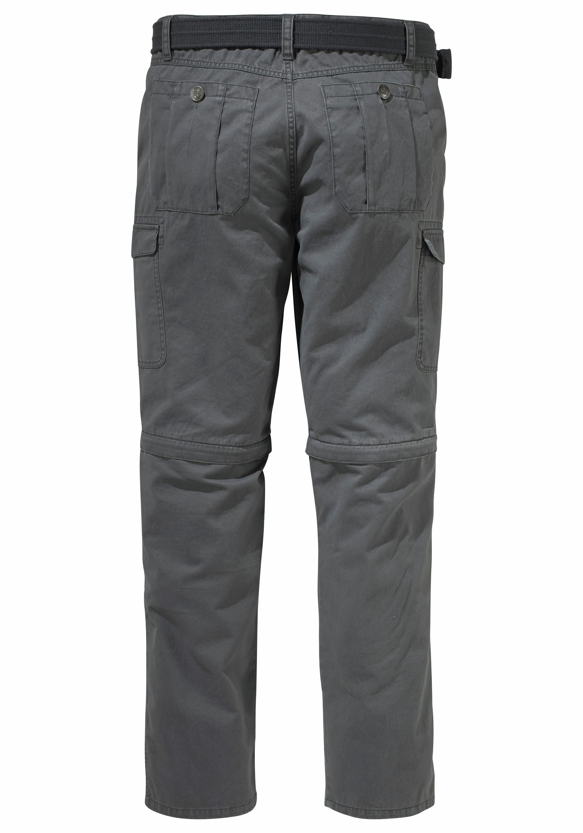 Man's World Cargobroek met zip-offfunctie (set, Met riem)