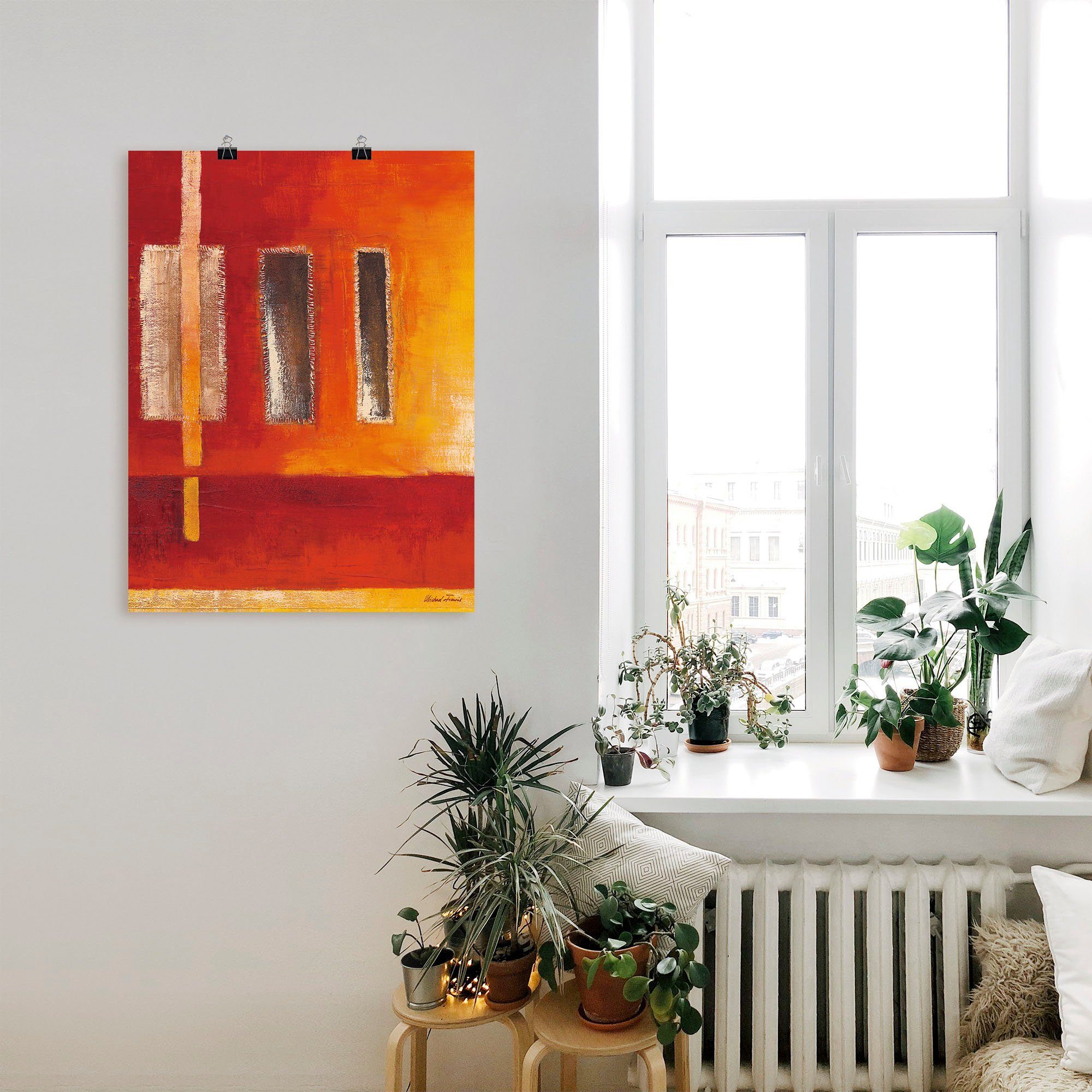 Artland Artprint Velden I - abstract als artprint op linnen, poster in verschillende formaten maten