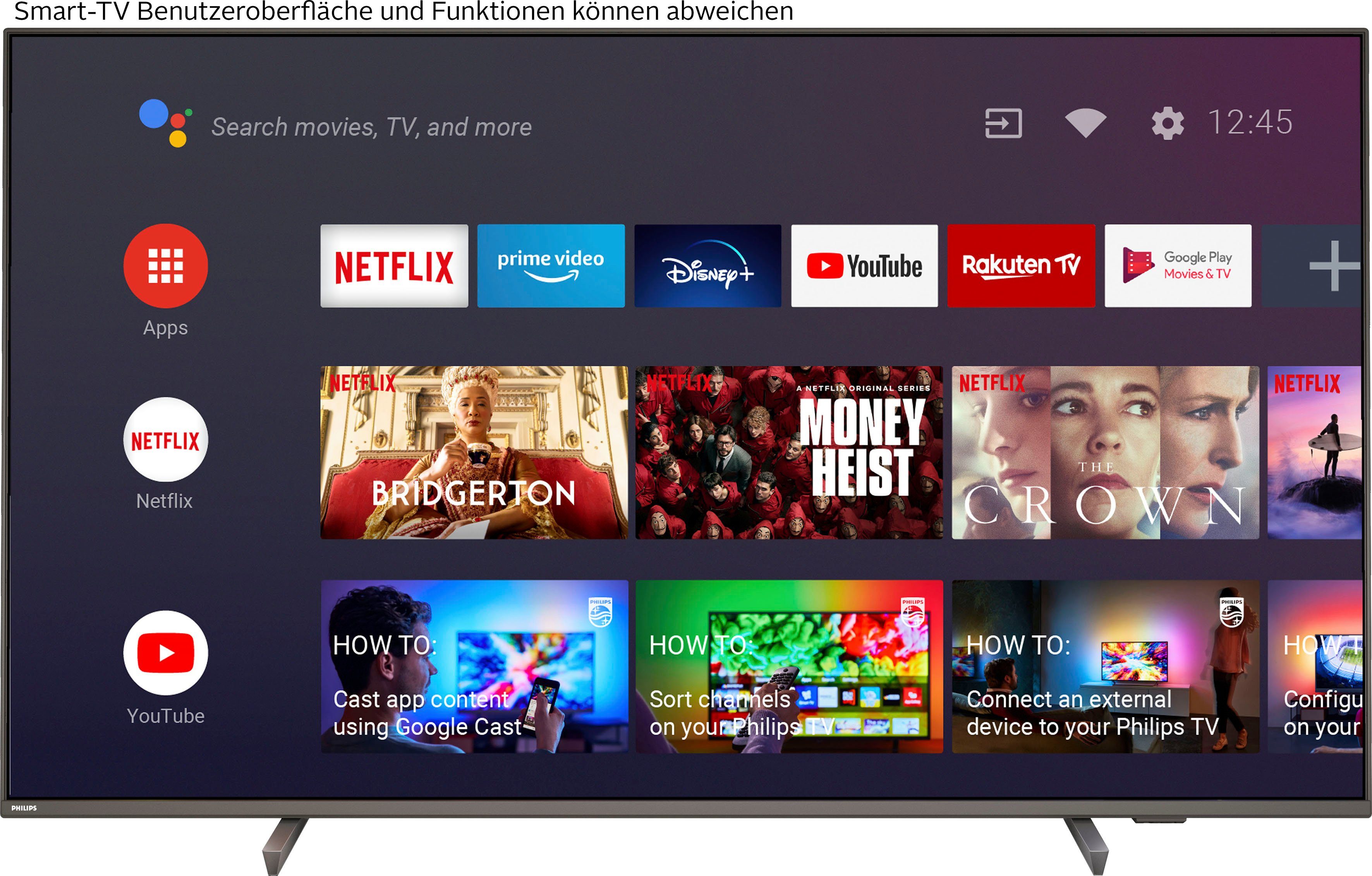 Philips Led-TV 65PUS8106/12, 164 cm / 65", 4K Ultra HD, Android TV - Smart TV, ambilight langs 3 randen