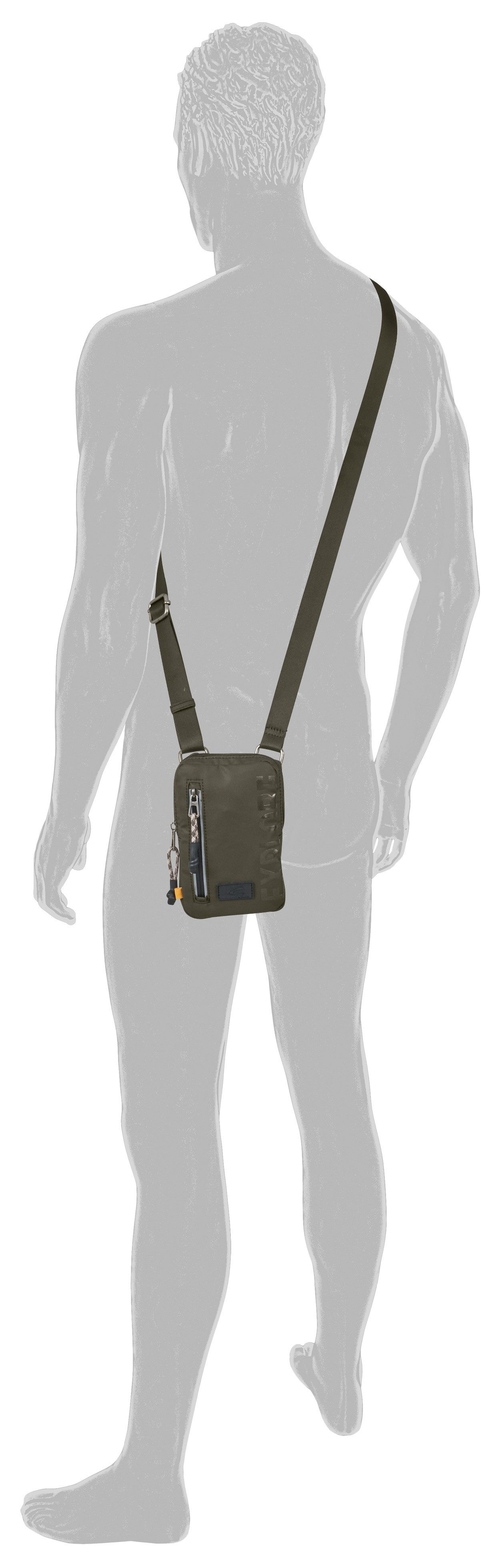 camel active Gsm-tasje Explore waterafstotend gerecycled nylon en reflecterende ritsen