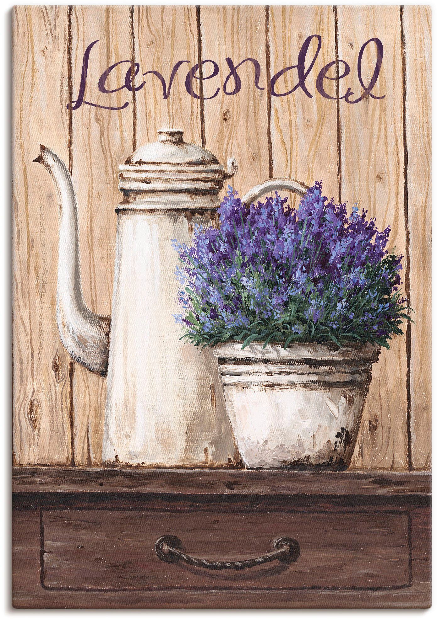 Artland Artprint Lavendel in vele afmetingen & productsoorten - artprint van aluminium / artprint voor buiten, artprint op linnen, poster, muursticker / wandfolie ook geschikt voor