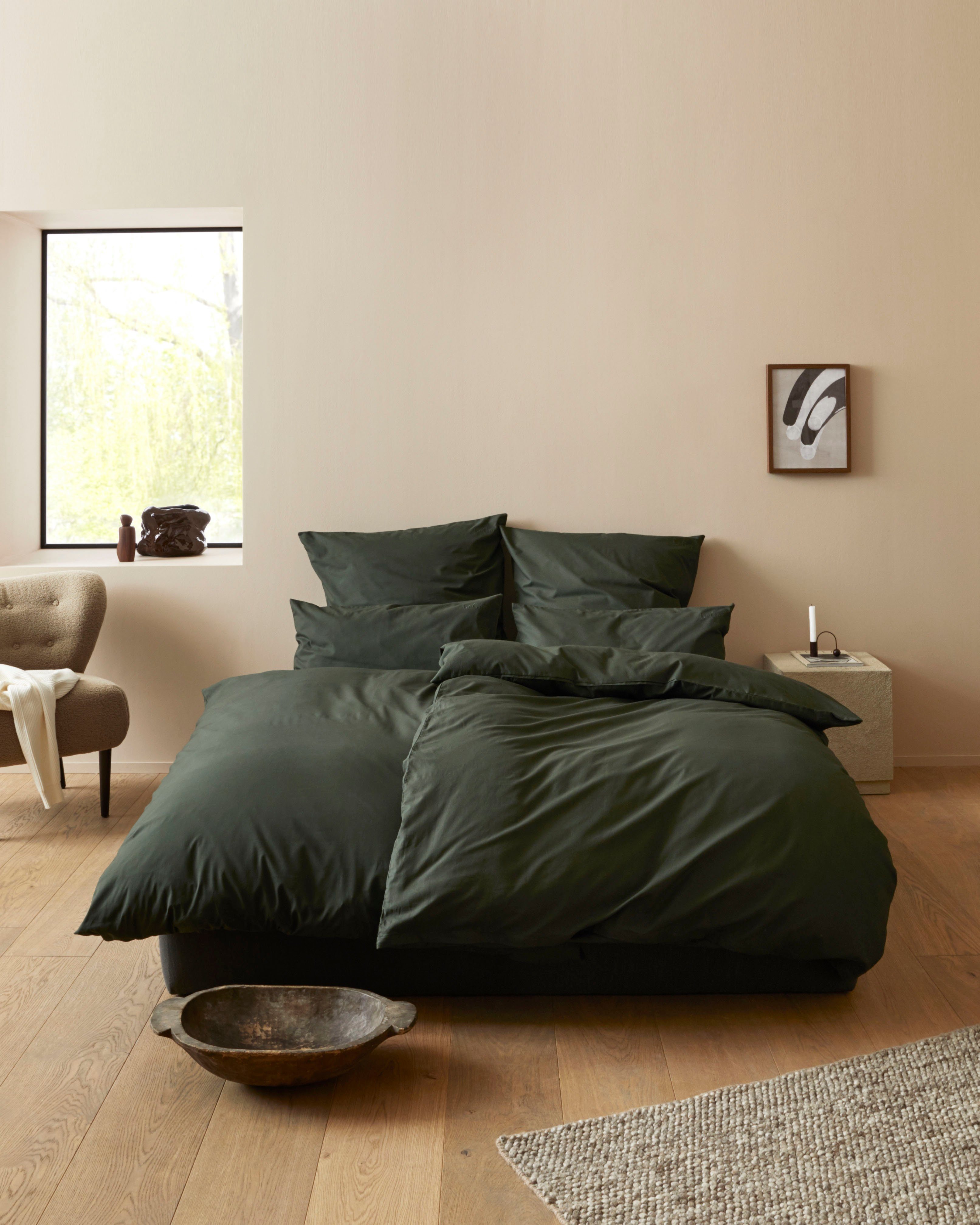 LeGer Home by Lena Gercke Beddengoed Anisa in maat 135x200, 155x220 cm of 200x200 Dekbedovertrek van katoen, unikleurige dekbedovertrek met ritssluiting