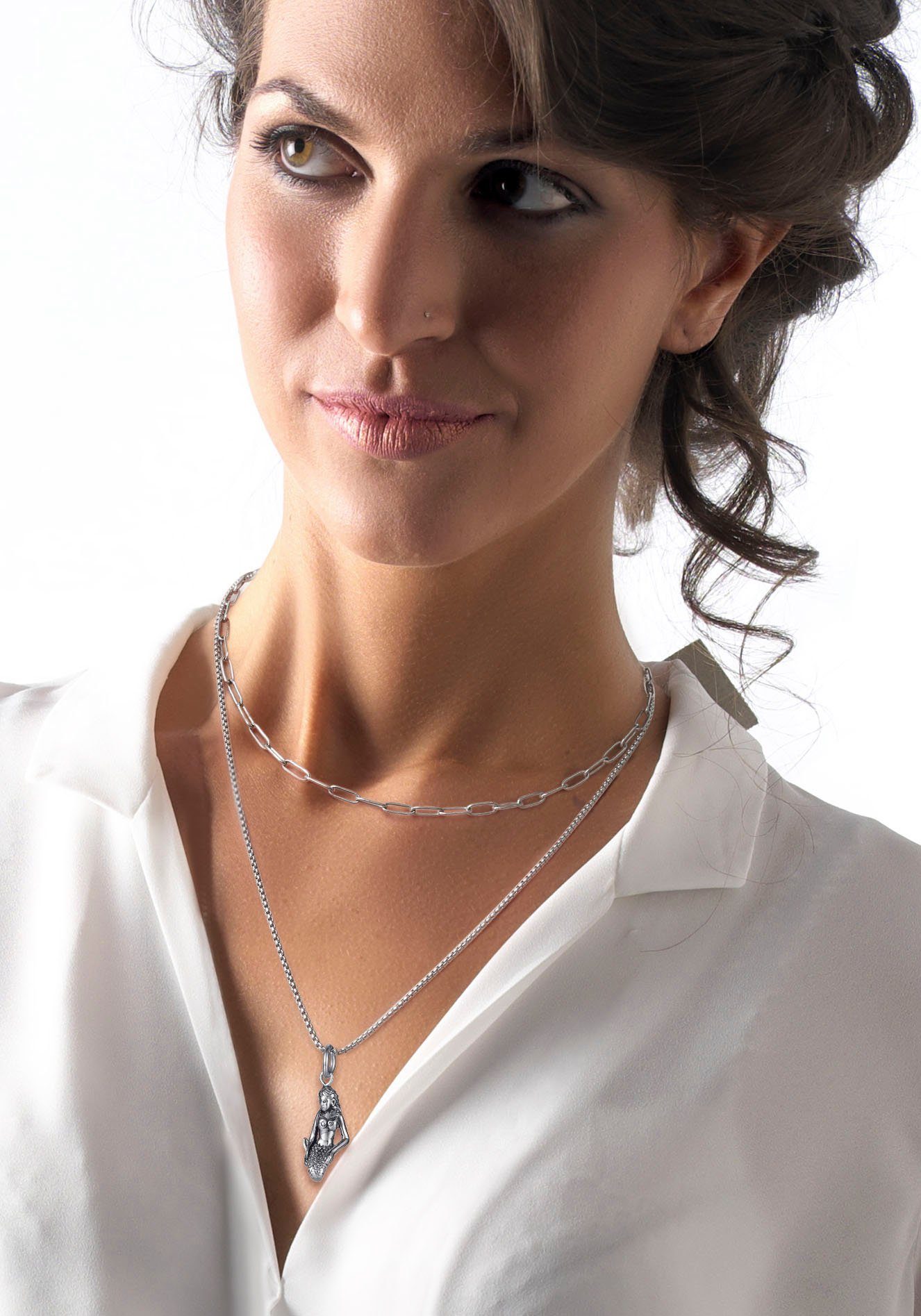 Firetti Ketting met hanger Sieraad cadeau zeemeermin (set, 1-delig)