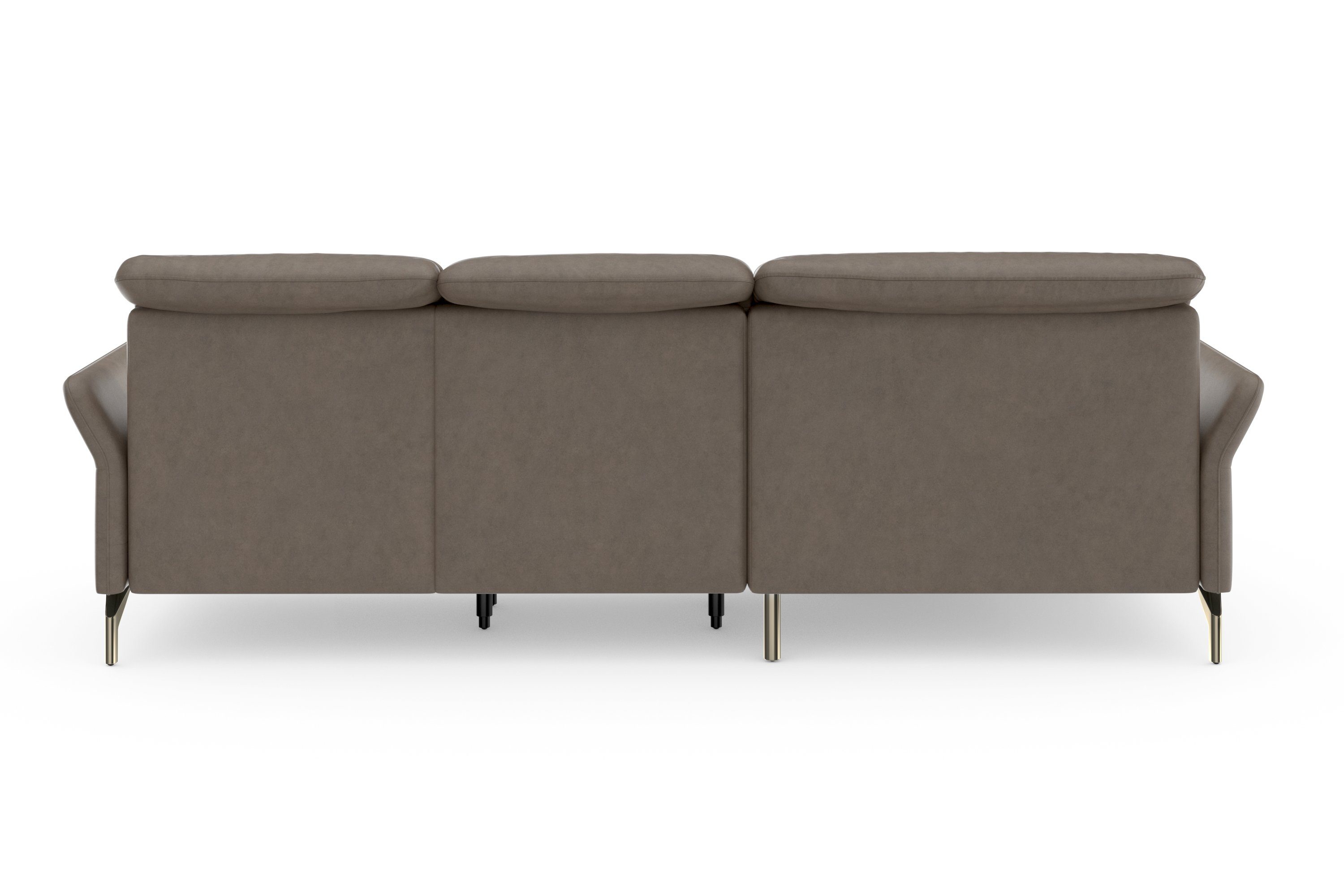 sit&more Hoekbank Fashion L-vorm naar keuze met verstelbare hoofdsteun, uittrekzitting, motorisch, nikkel poten