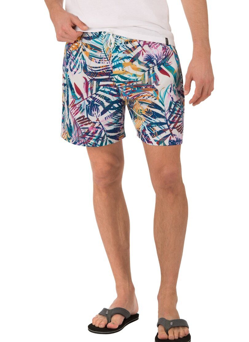 Trigema Short TRIGEMA bad-/vrijetijdsshorts met printmotief (1-delig)