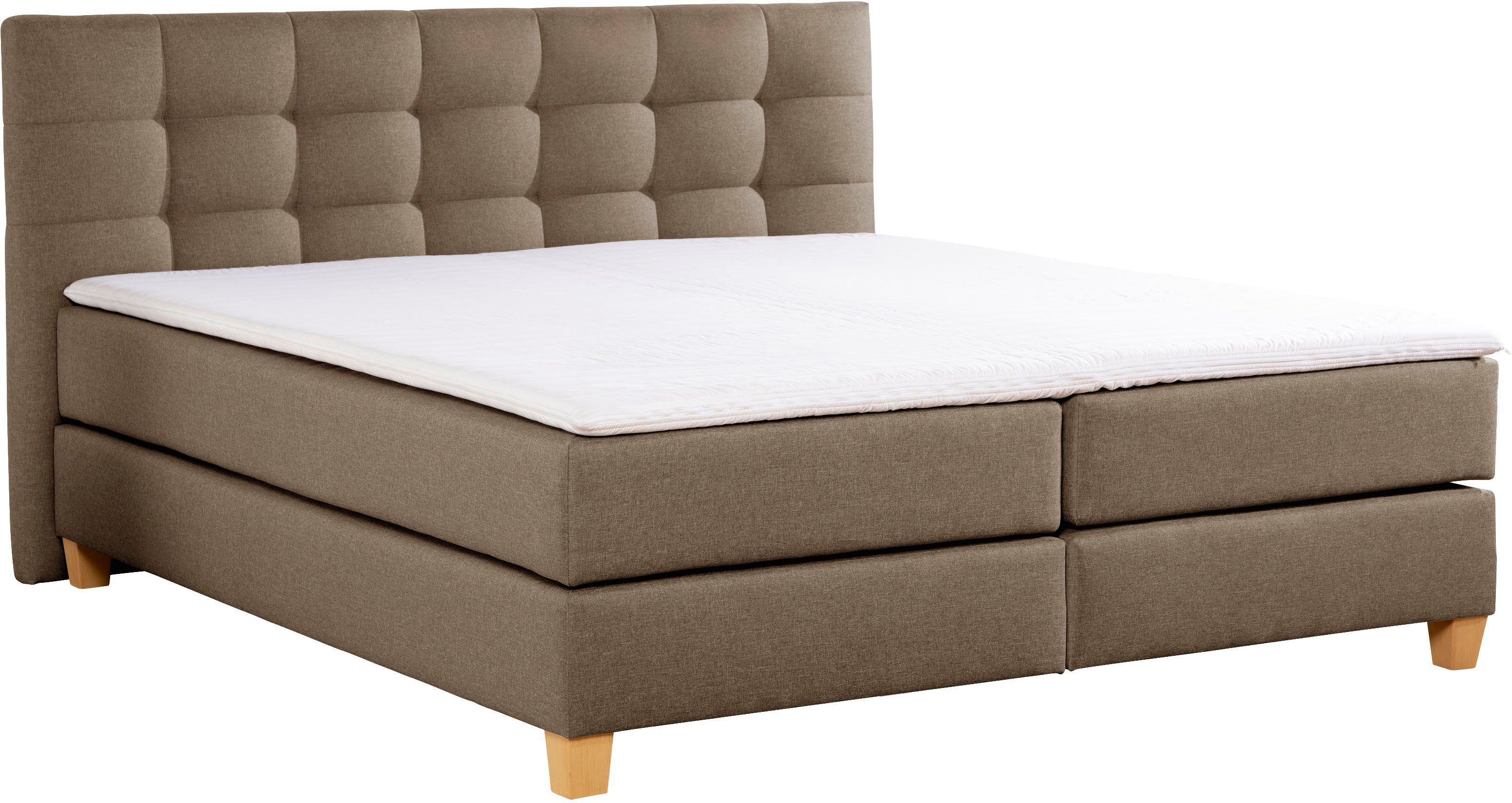 Home affaire Boxspring Tommy XXL in extra lang 220 cm, met topmatras, 3 uitvoeringen, 4 breedten