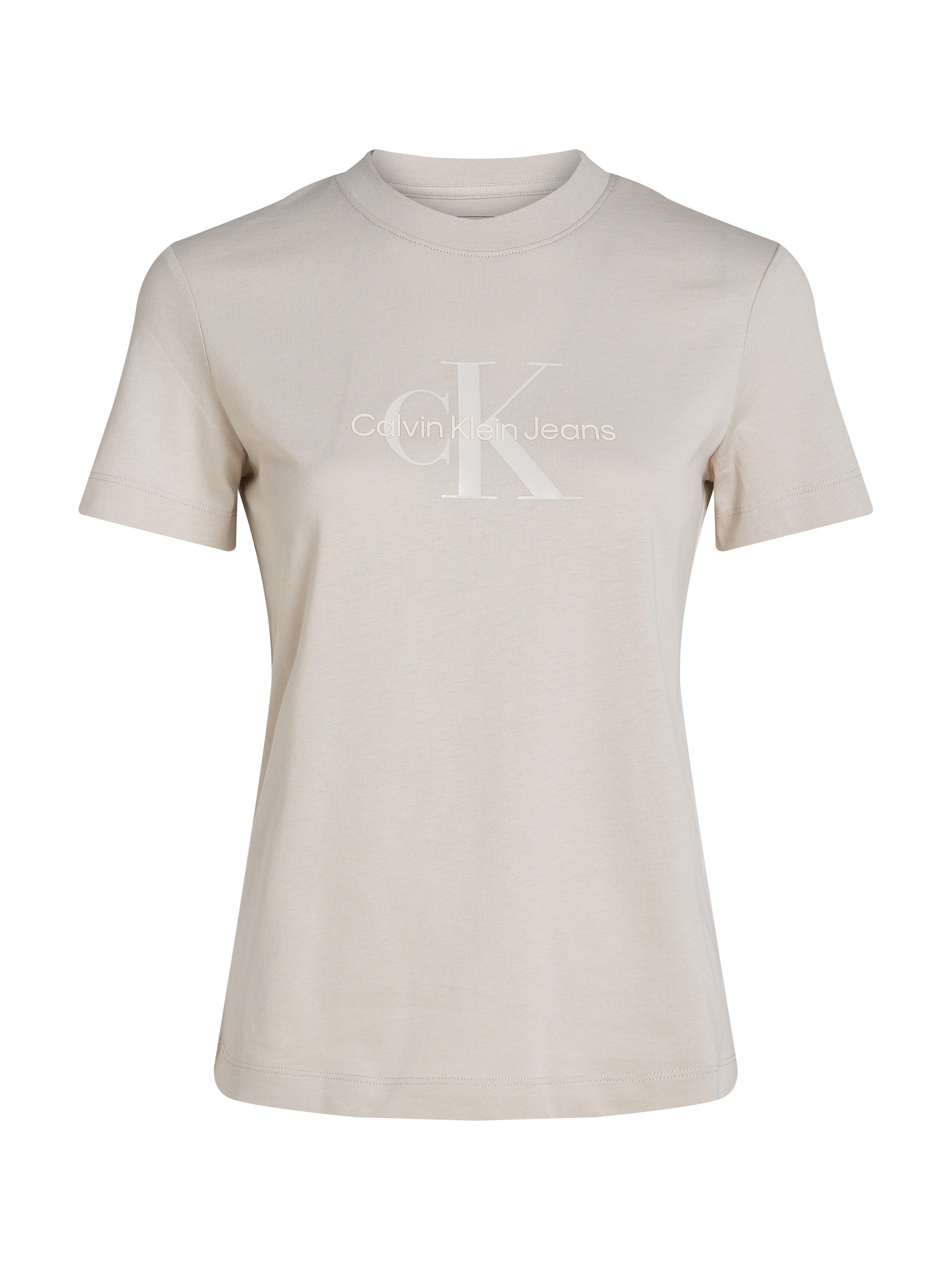 Calvin Klein Shirt met ronde hals GLOSSY MONOLOGO REGULAR TEE
