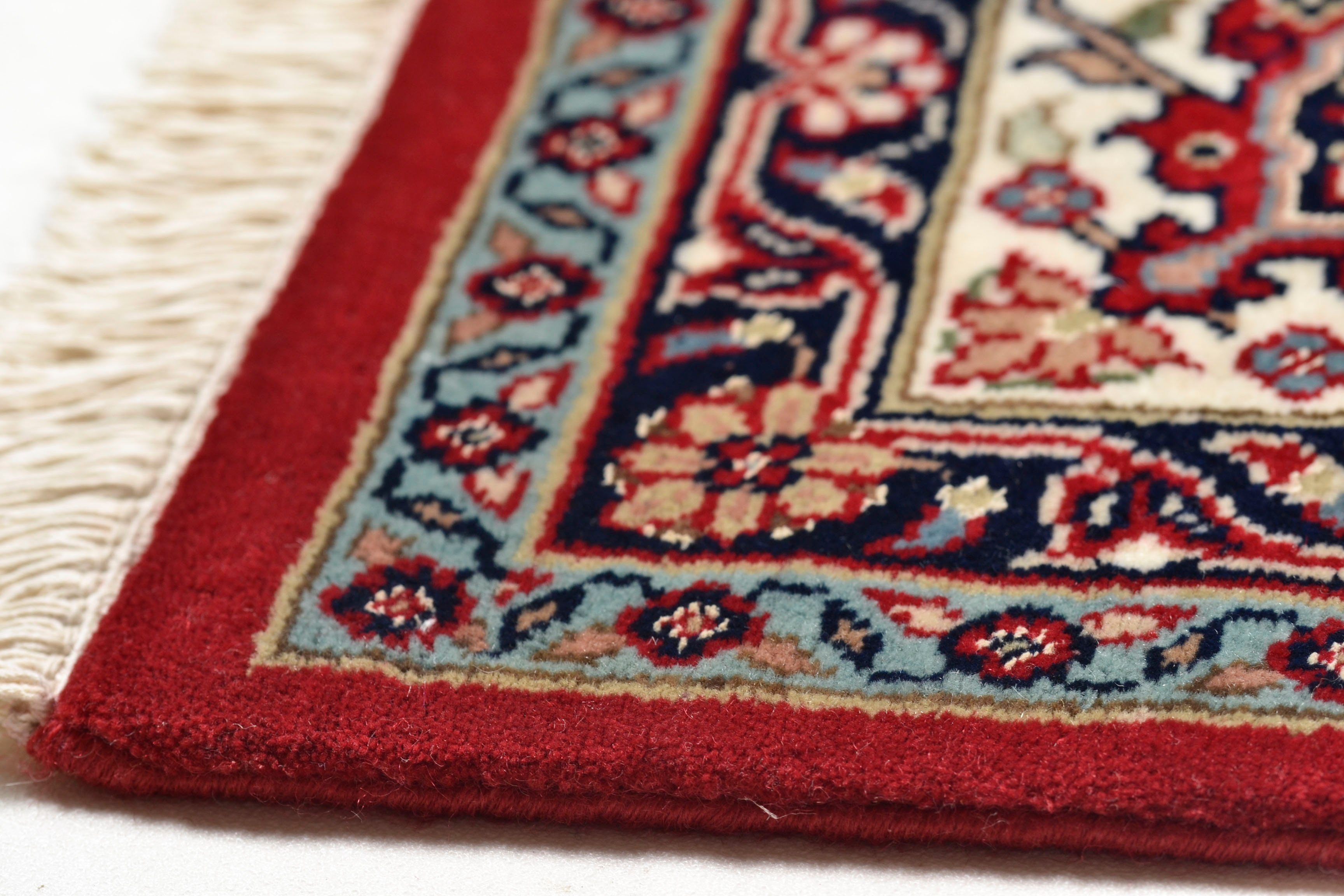 THEKO Oosters tapijt Meraj Silk Touch Bidjar Pool van 20% zijde, met de hand geknoopt, met franje