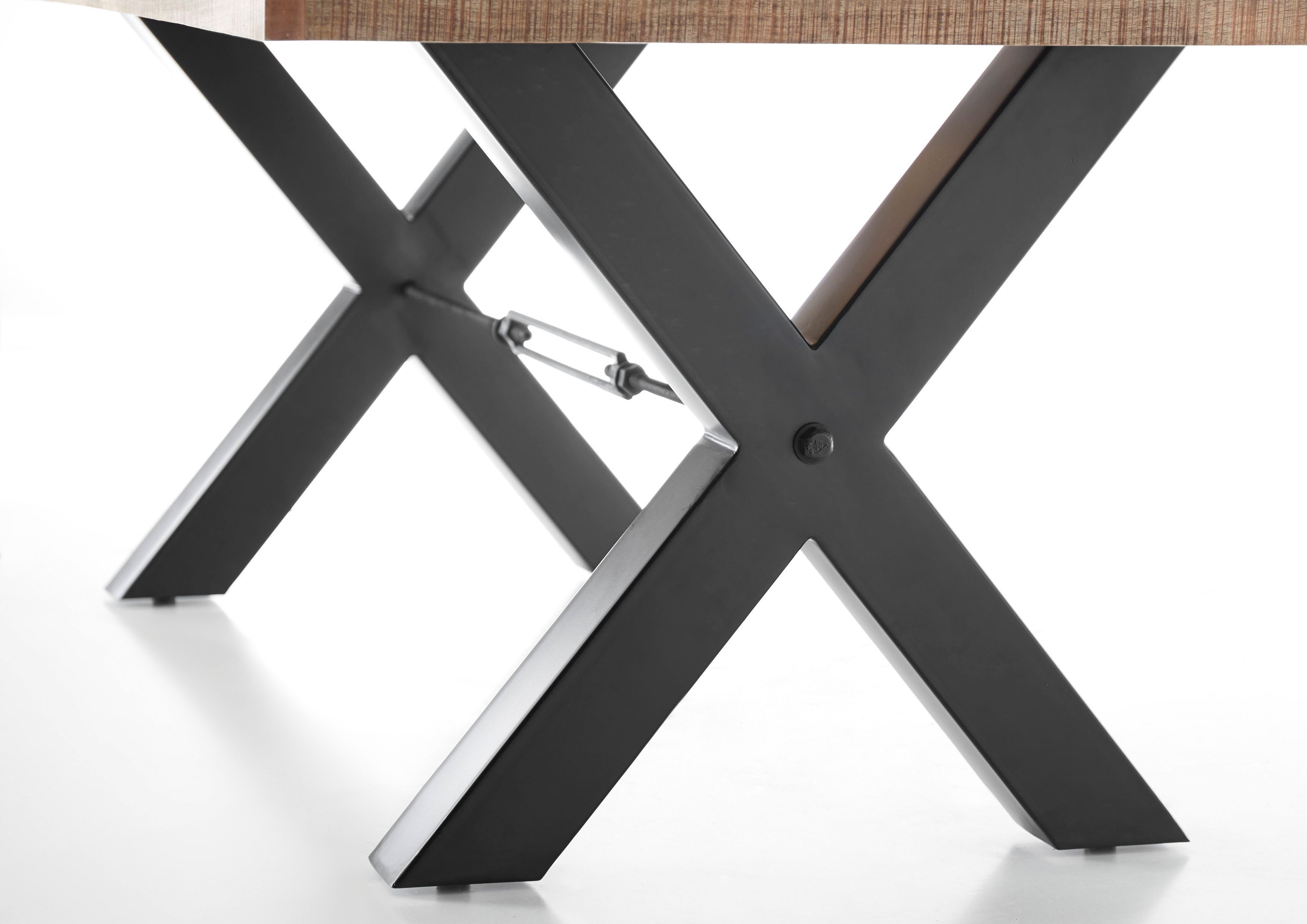 Stolkom Eettafel Delhi 200 cm breed in massief mango hout