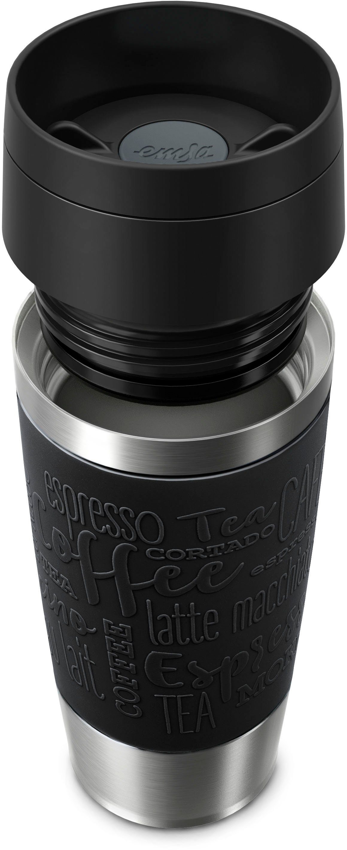 Emsa Thermosbeker Travel Mug Classic, met 360° drinkopening 4u heet, 8u koud - 360 ml / 6u heet, 12u koud - 500 ml, 100% dicht
