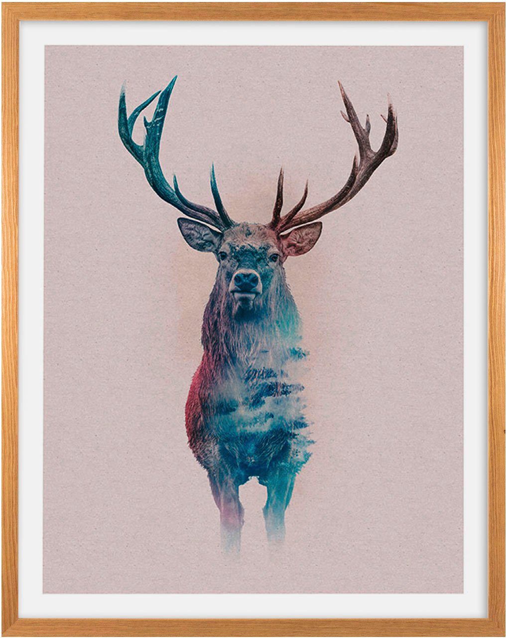 Komar Artprint met lijst Animal Forest