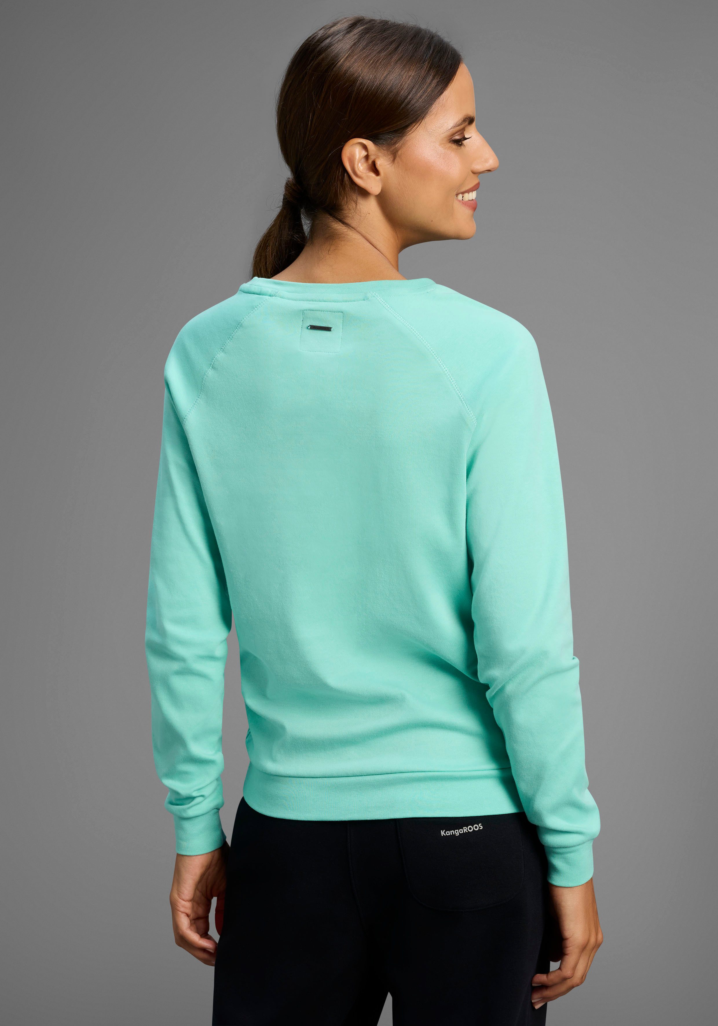KangaROOS Sweatshirt Lange mouwen, figuurvolgende snit, met print, ronde hals