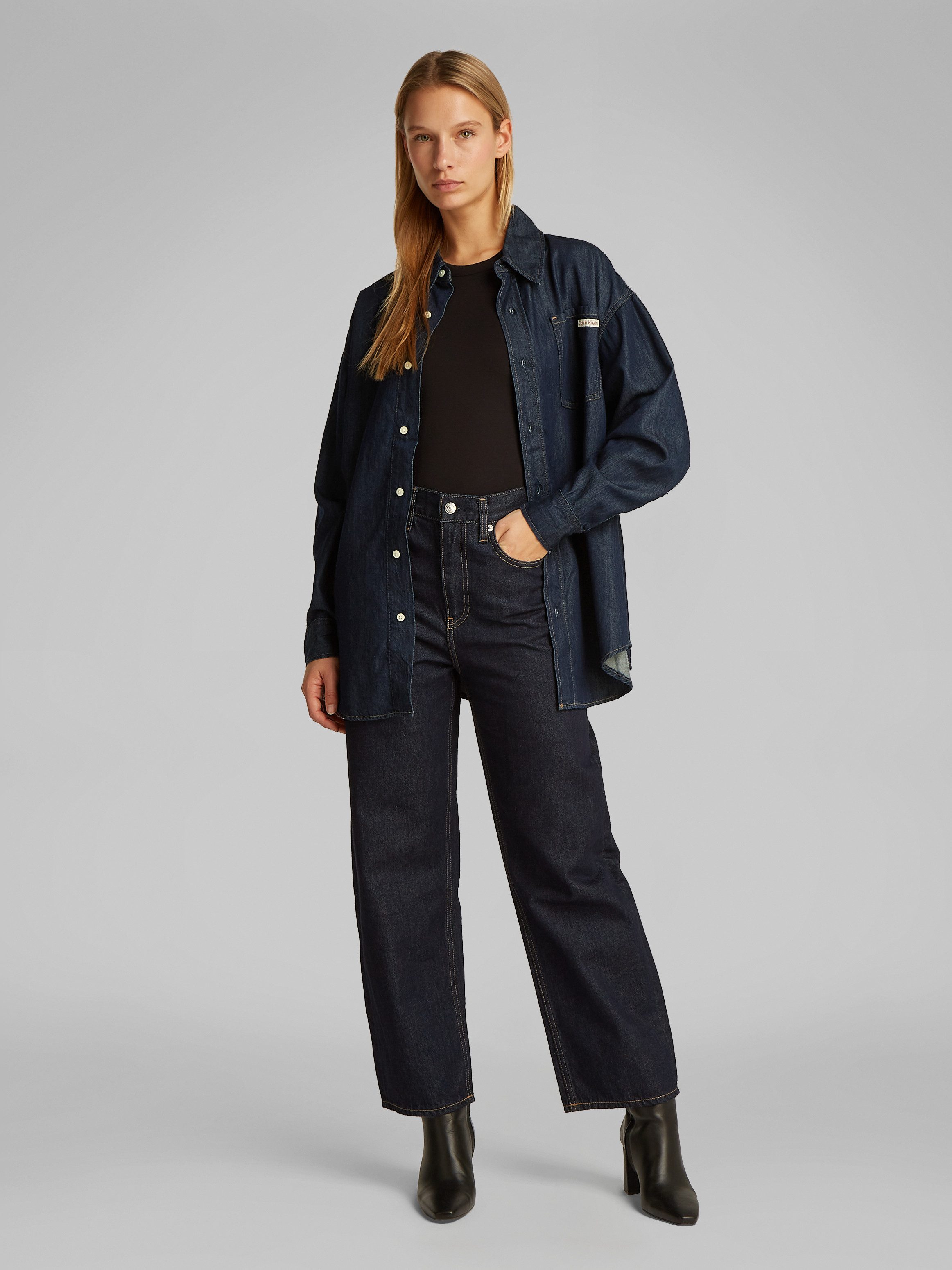 Calvin Klein Jeans blouse OVERSIZED LS DENIM SHIRT