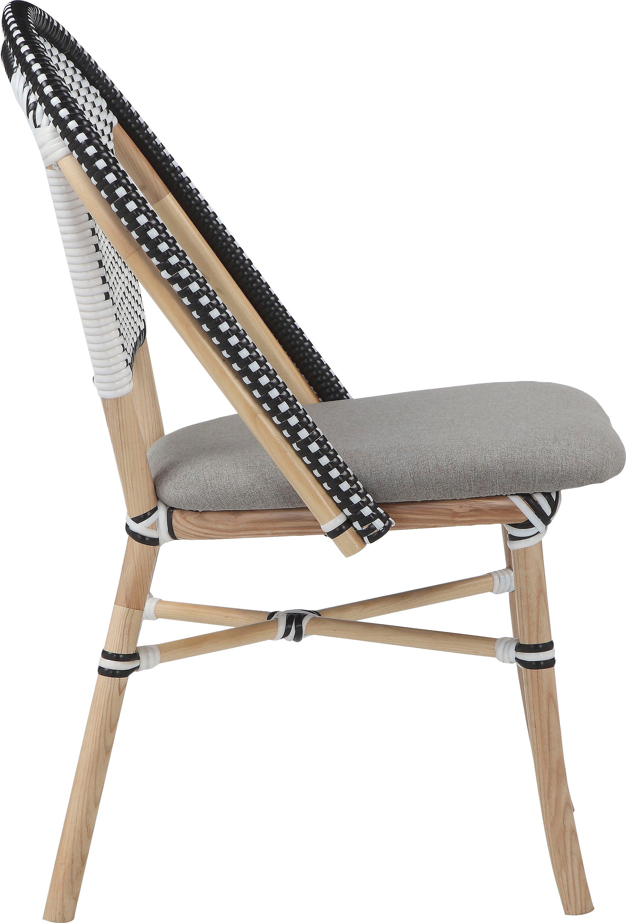 Home affaire Eetkamerstoel Rue de Belliard, TOPSELLER!, OTTOs Choice Webstof bekleding, massief essen houten onderstel, zithoogte 46,5 cm