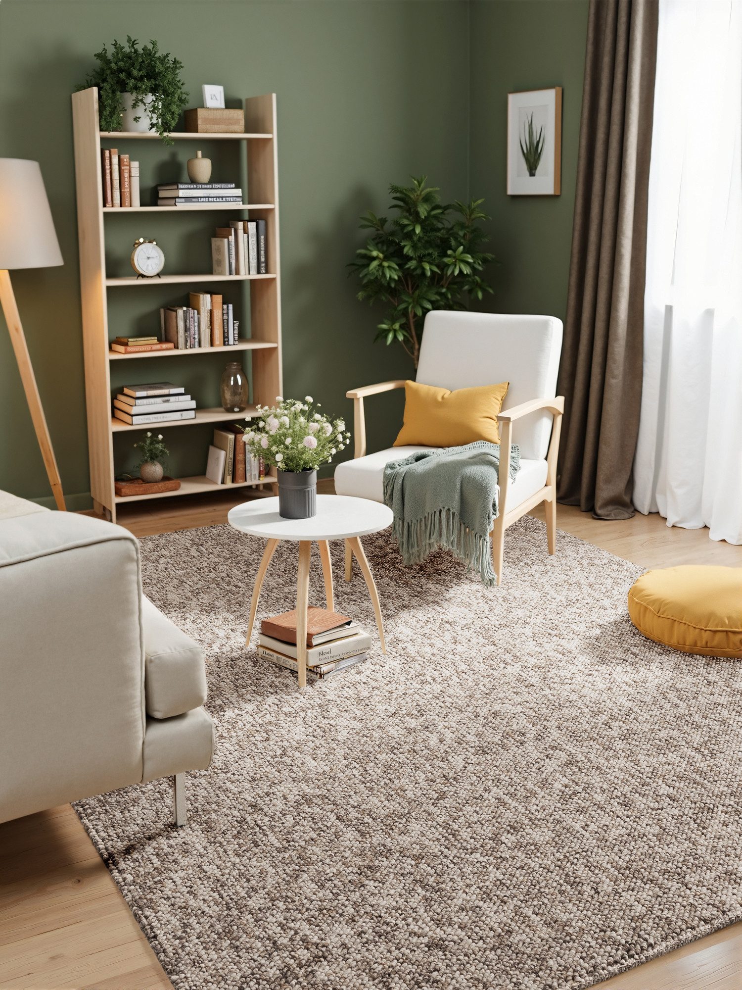 ELLE DECORATION Vloerkleed Rocco Loper, wasbaar, woonkamer, eetkamer, wol-look