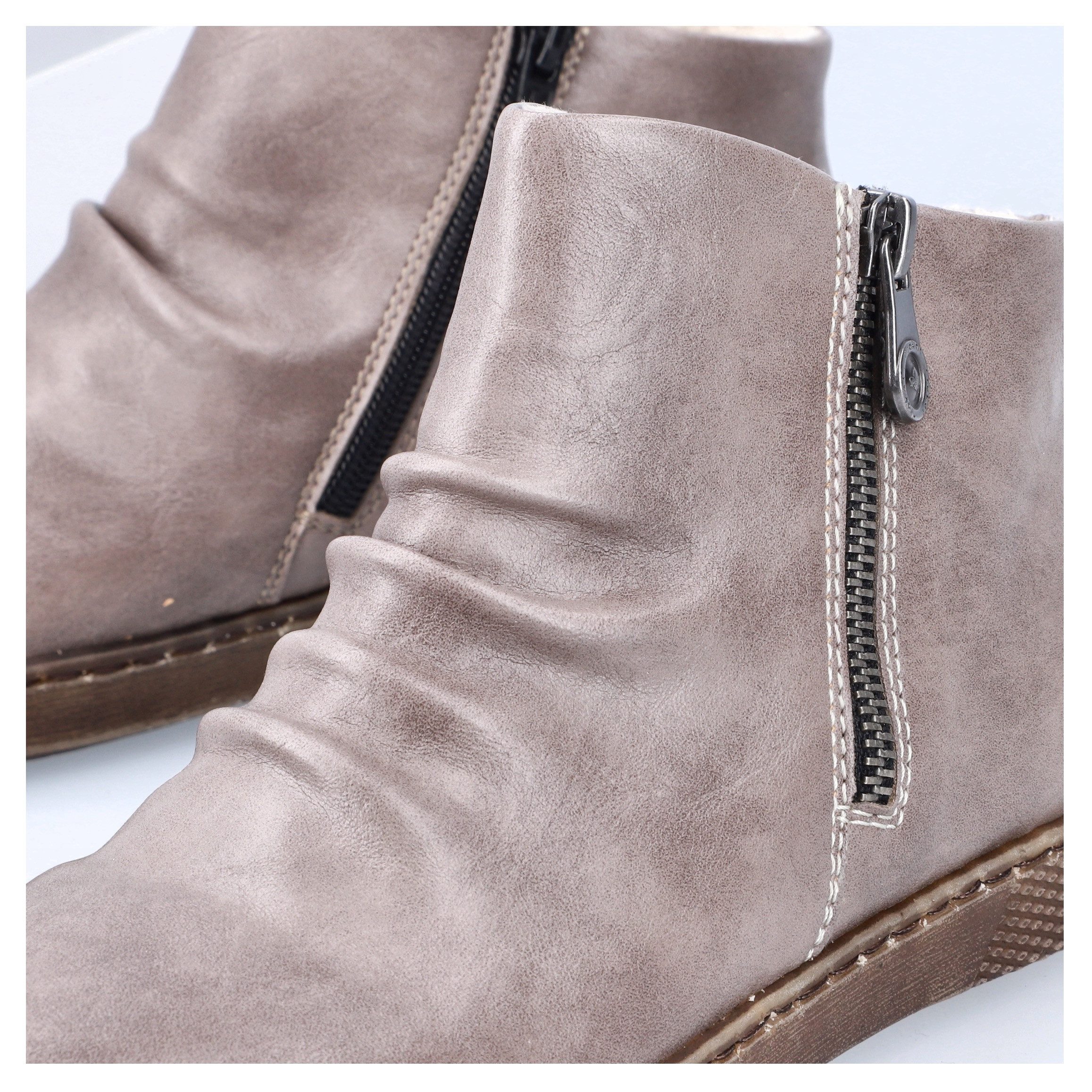Rieker Boots zonder sluiting enkellaars, ritssluiting laarzen met uitneembare inlegzool
