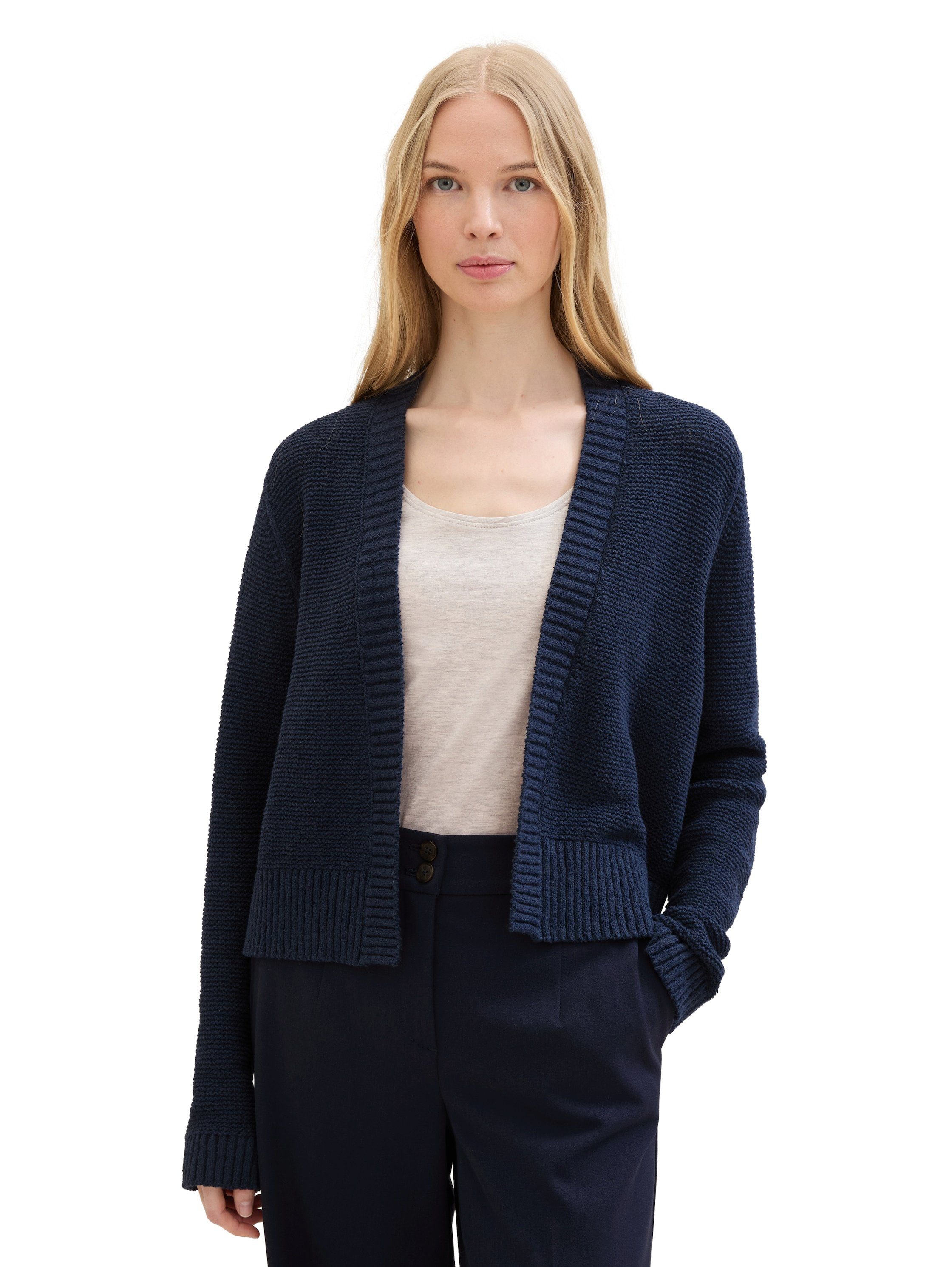 Tom Tailor Cardigan met brei-elementen