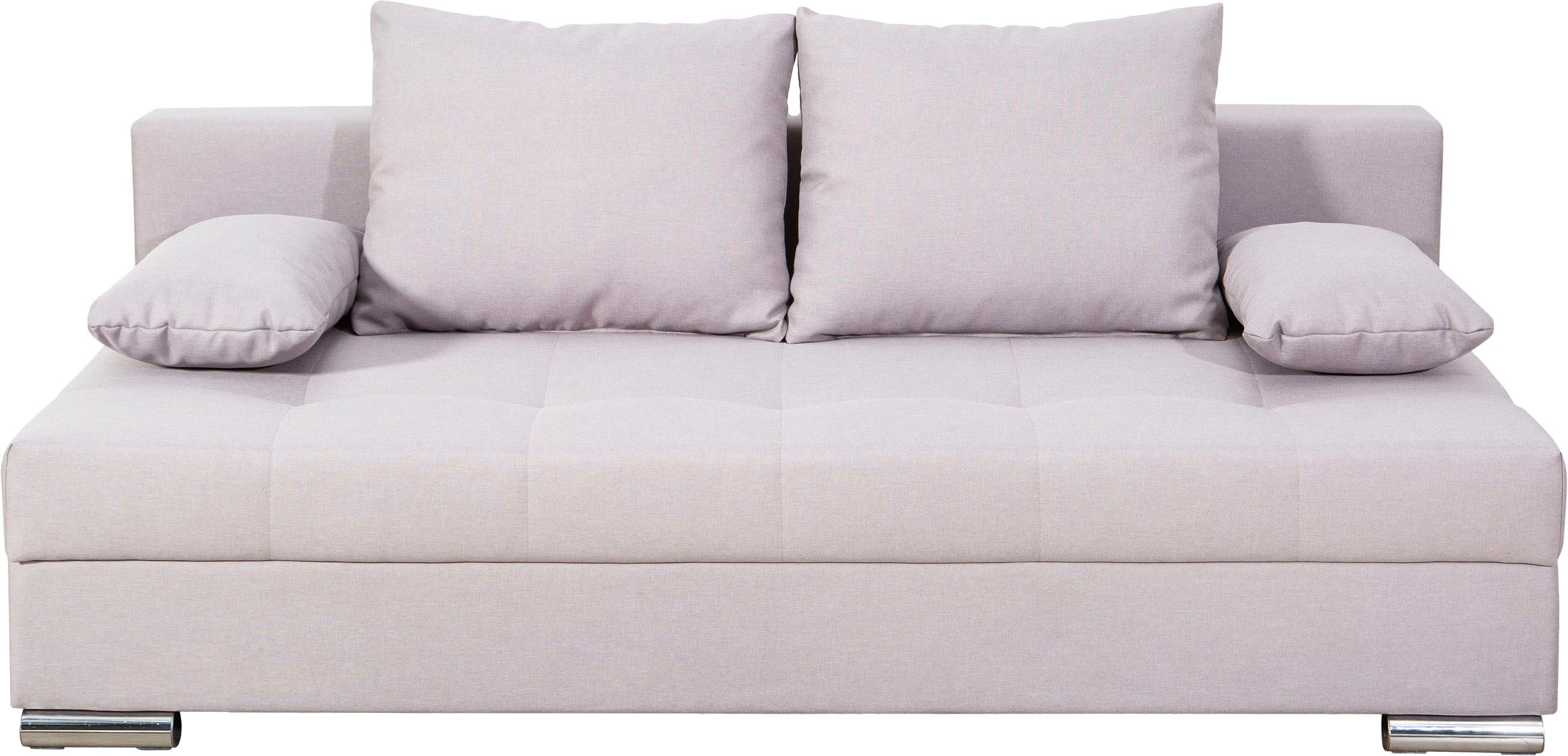 COLLECTION AB Slaapbank Tania met bedfunctie en bedlade comfortabele zitcomfort: veren-kern bekleding, inclusief rugkussen